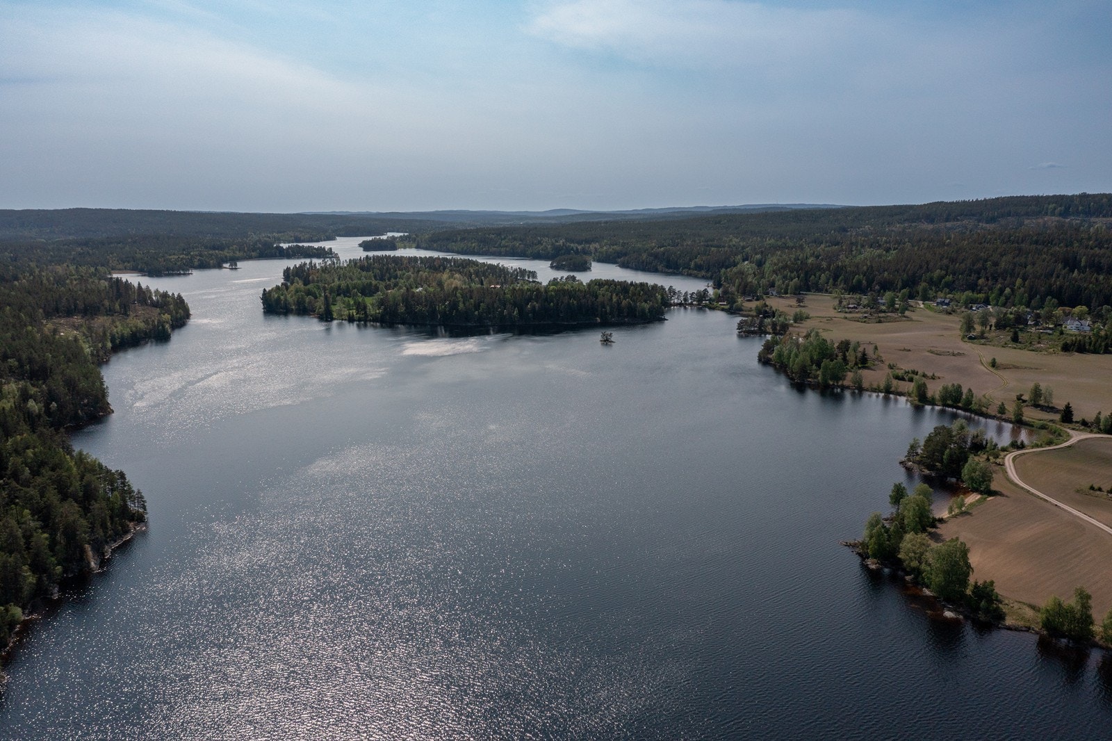 Dronefoto over Mjermen Galleribilde