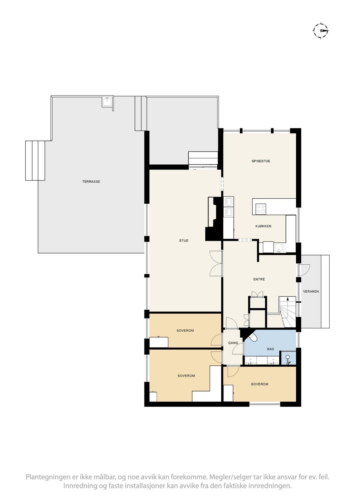 Plantegning 1. etasje Galleribilde