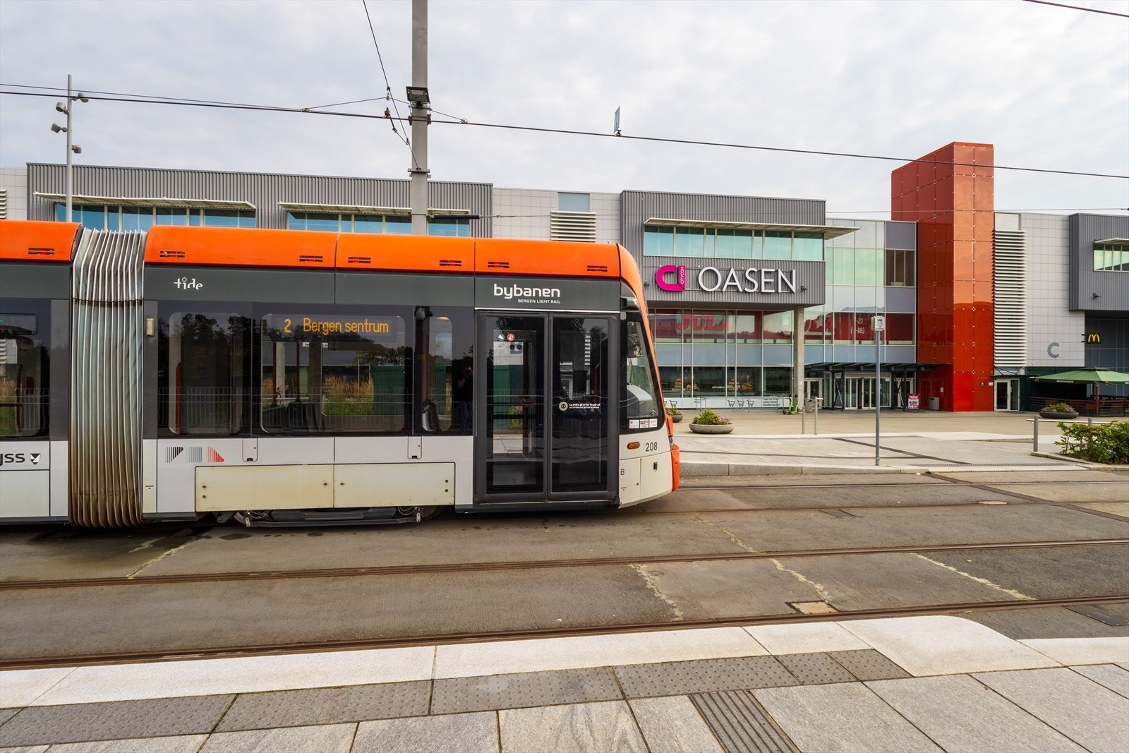 Her finner du også bybanestopp og bussterminal Galleribilde