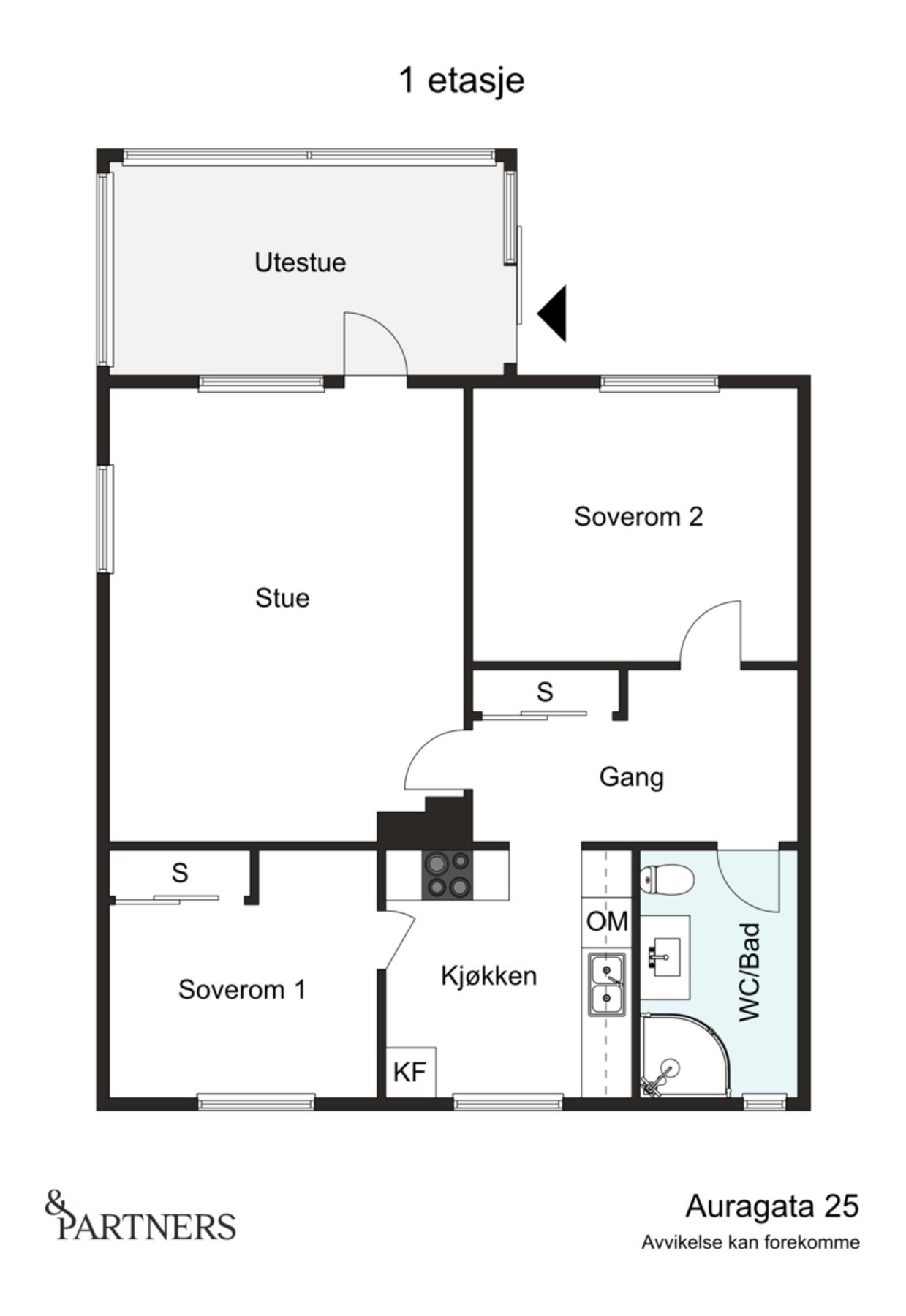 Plantegning 1. etasje Galleribilde