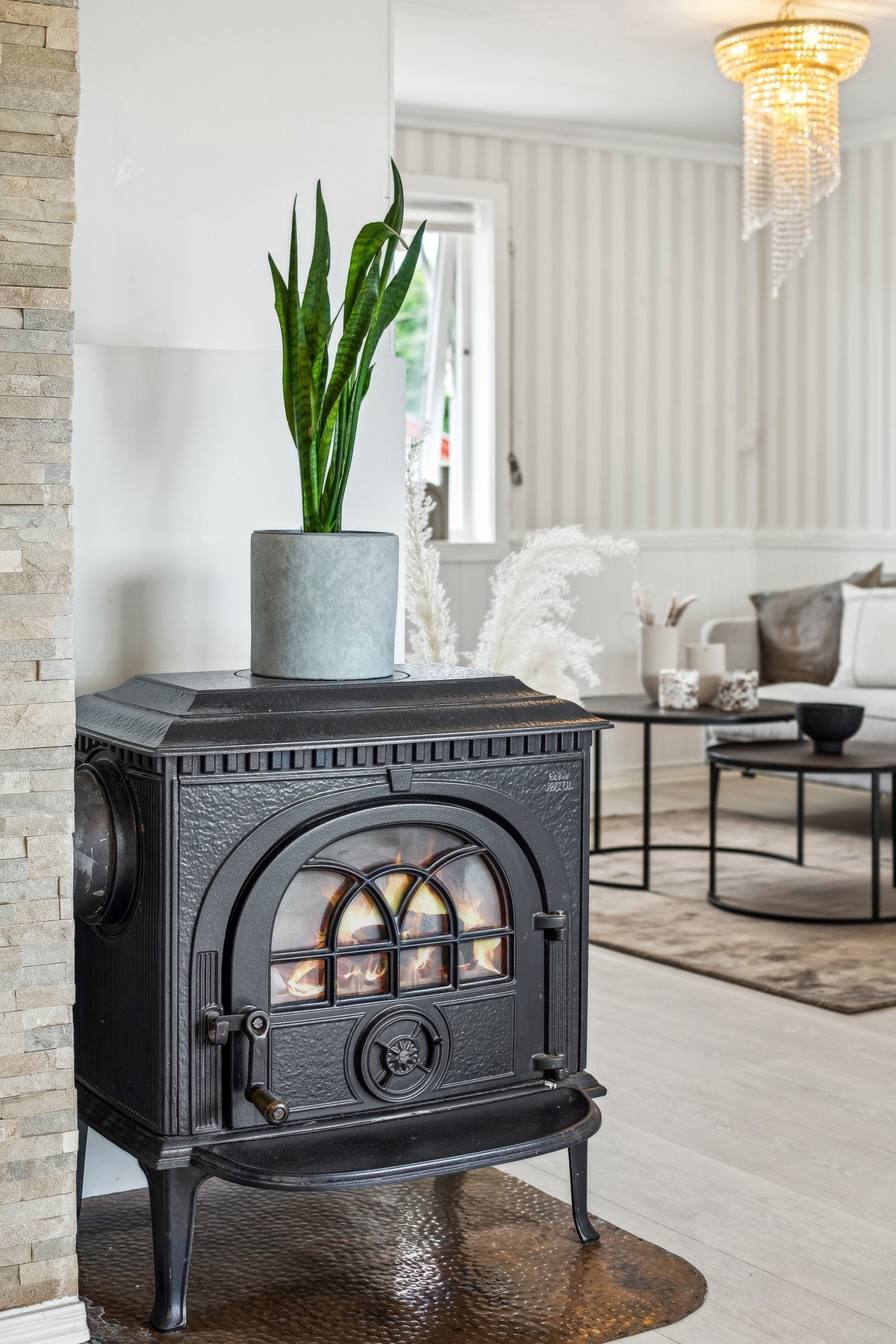 Peisen holder deg god og varm om vinteren. Galleribilde