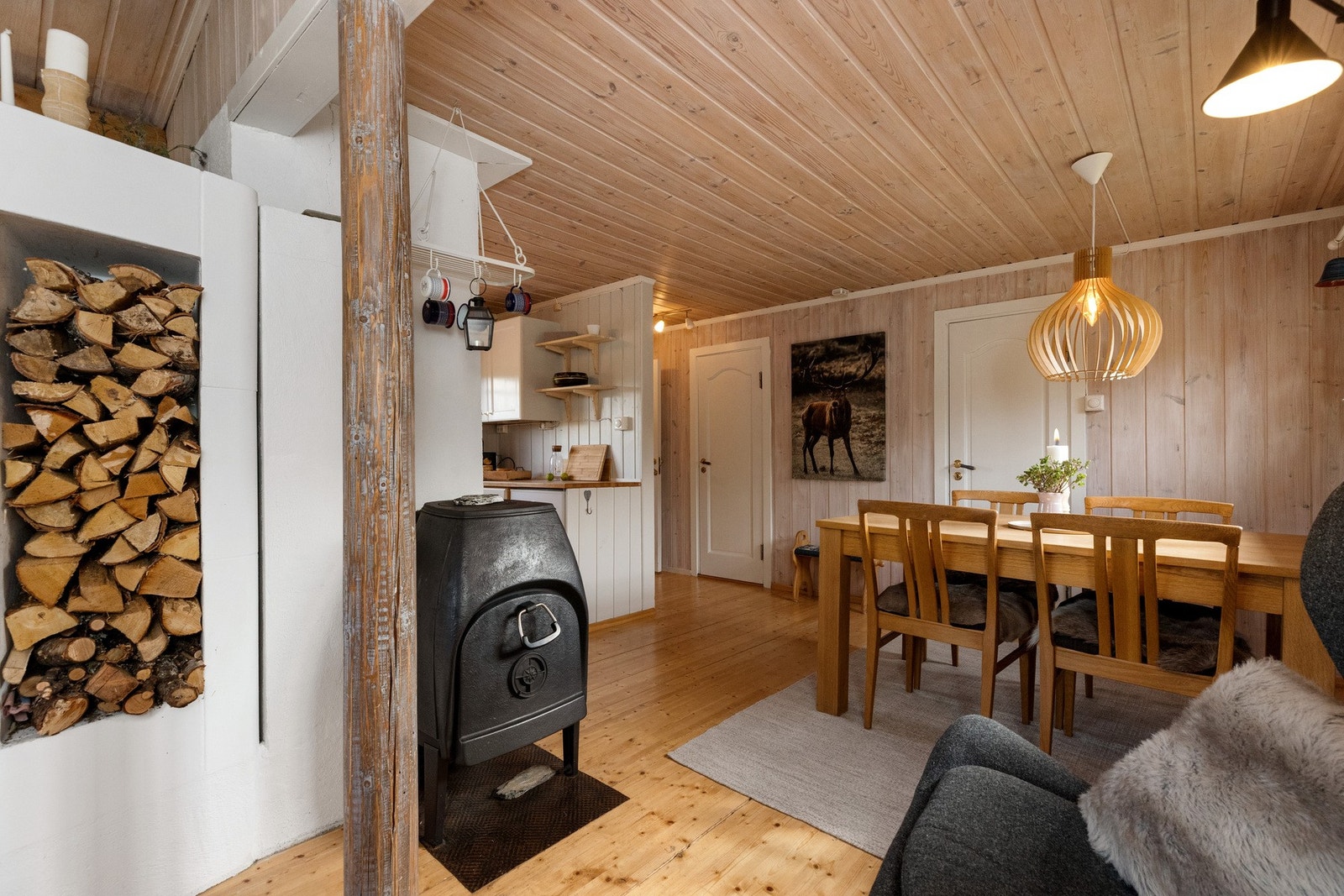 Vedovnen gir en god varme Galleribilde