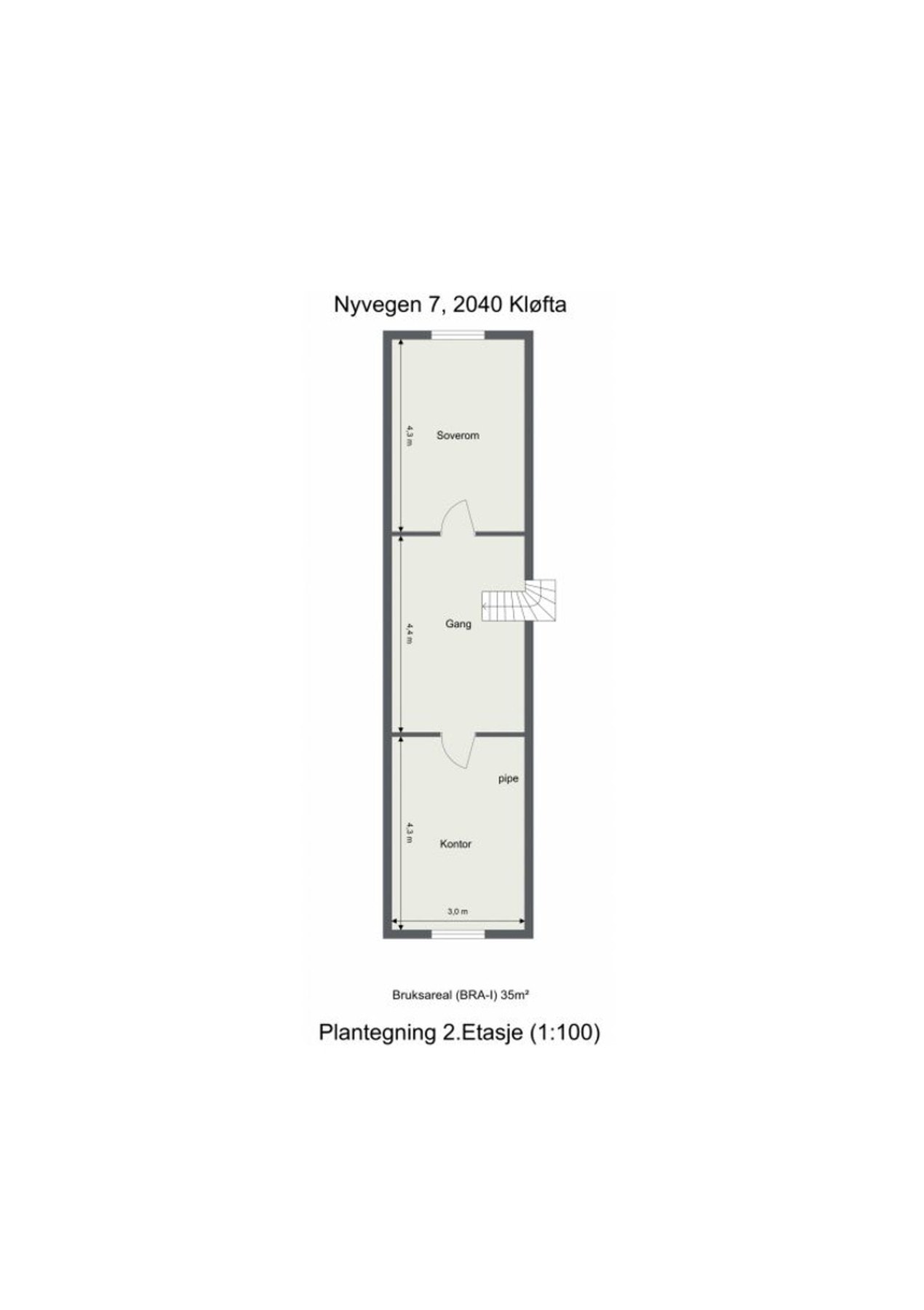 Plantegning 2.etg Galleribilde