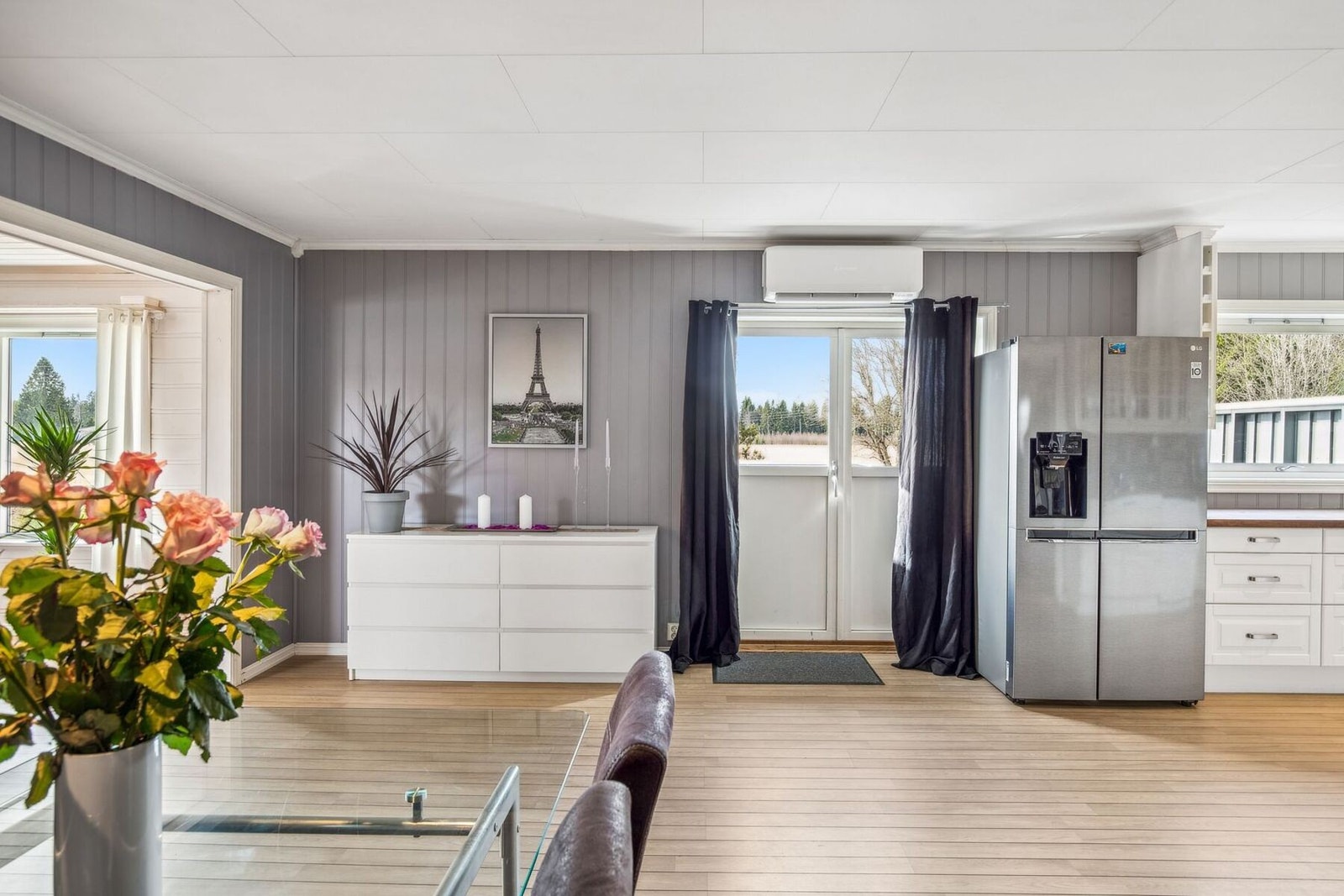 Varmepumpen gir en jevn og god innetemperatur. Galleribilde