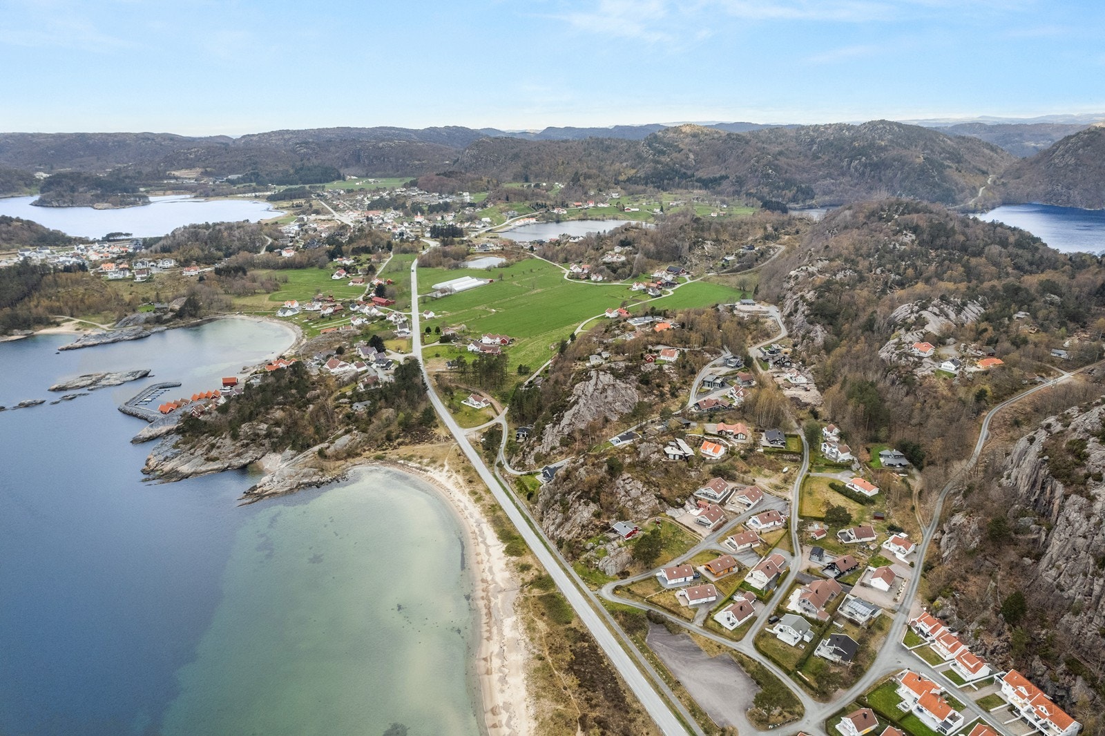 Dronefoto fra området Galleribilde