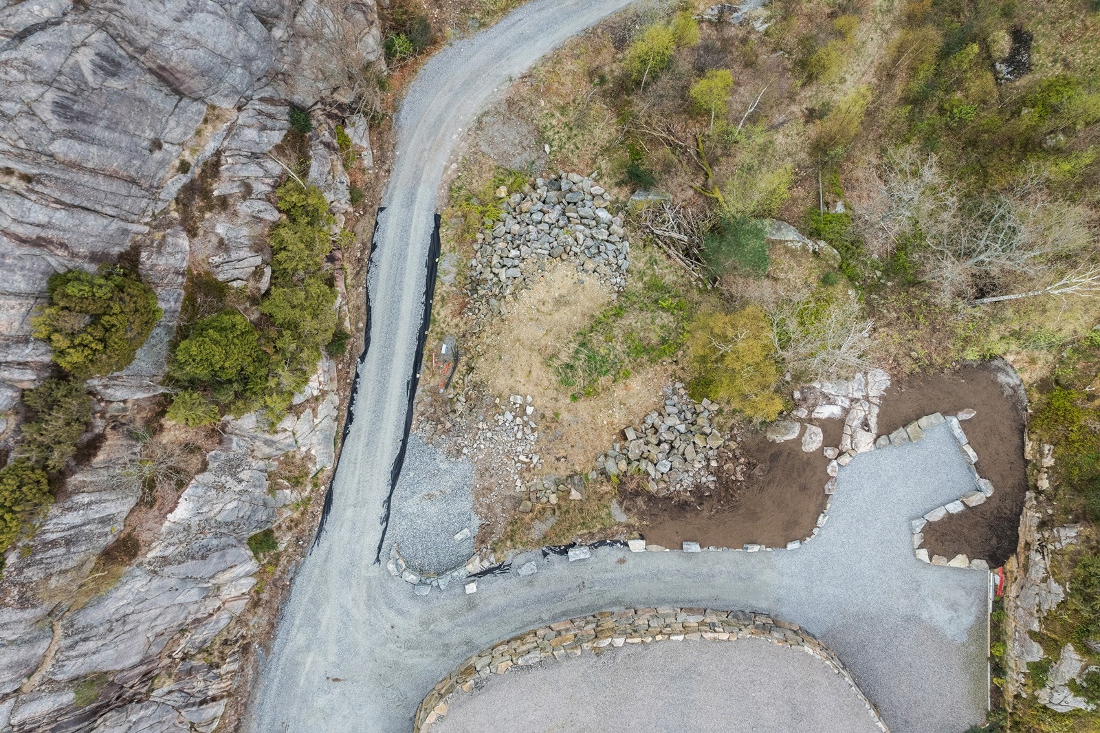 Dronefoto tatt av tomten Galleribilde