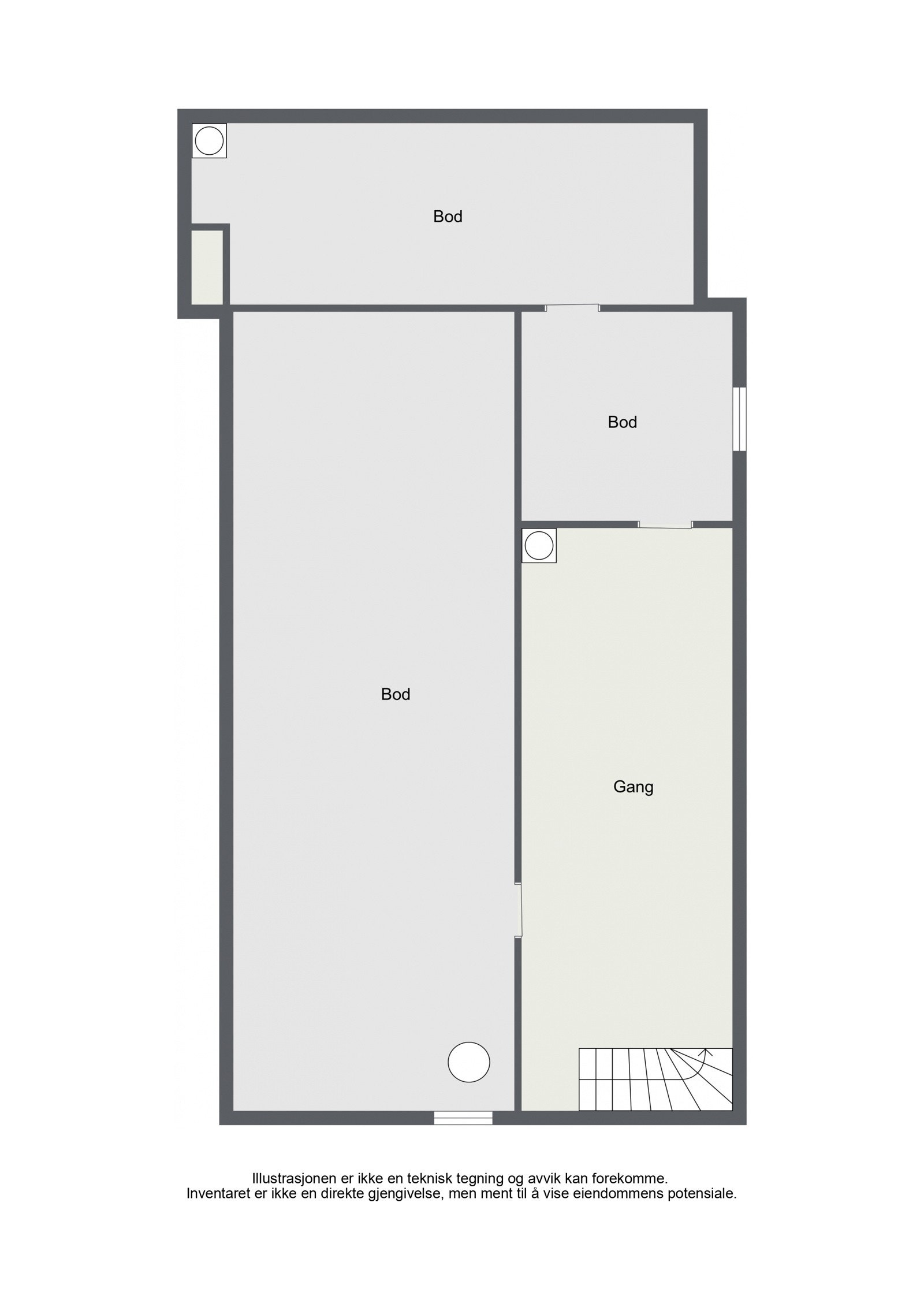 Plantegning kjeller Galleribilde