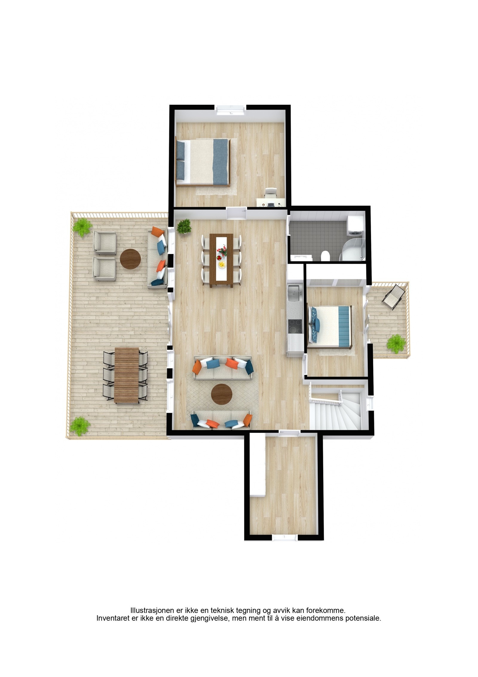 Plantegning loftsetasje. Galleribilde