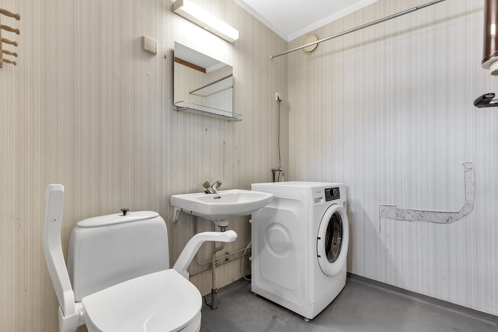 Wc/vaskerom er oppmålt til 3,1 kvm. Galleribilde