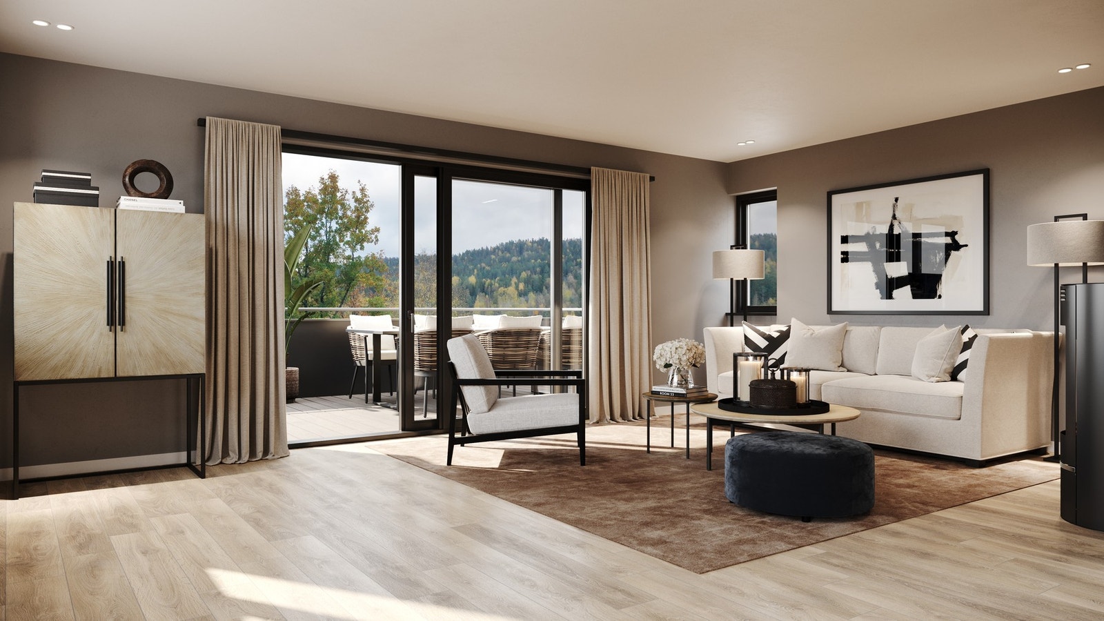 I 1.etg. er det utgang til 2 solrike terrasser Illustrasjonsfoto- avvik kan forekomme. Galleribilde