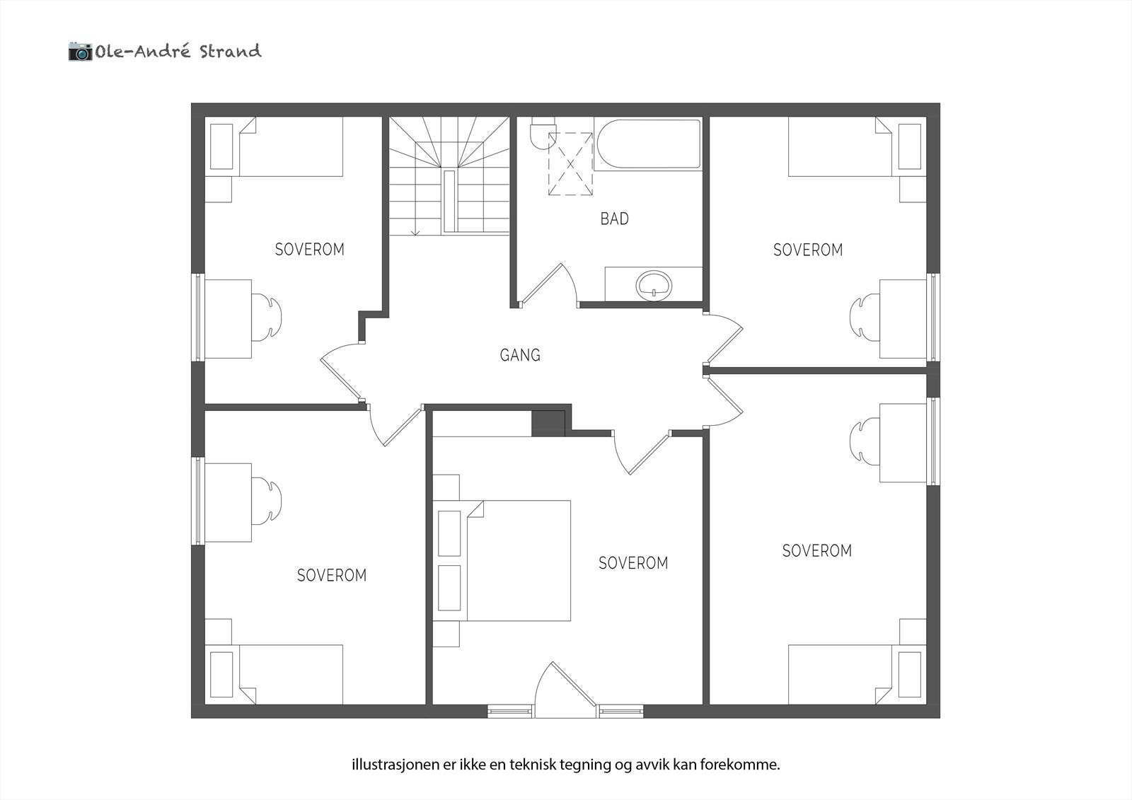 Plantegning 2.etasje Galleribilde