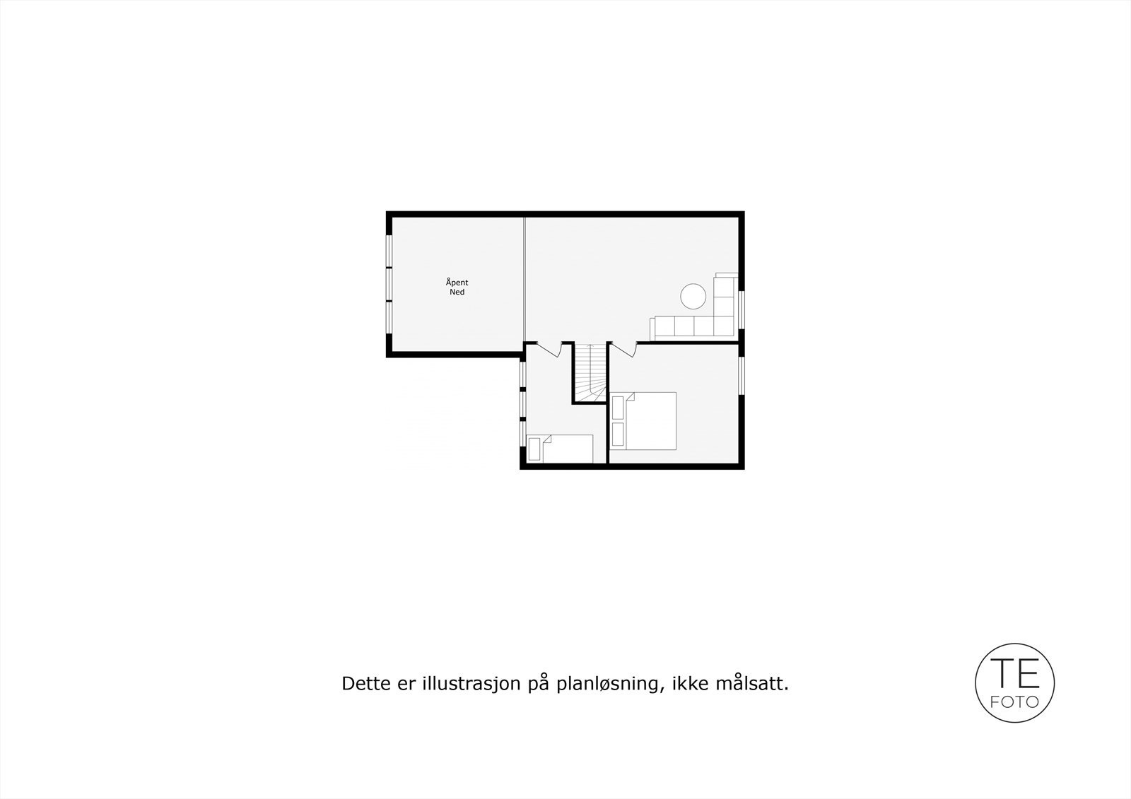 Plantegning loft Galleribilde