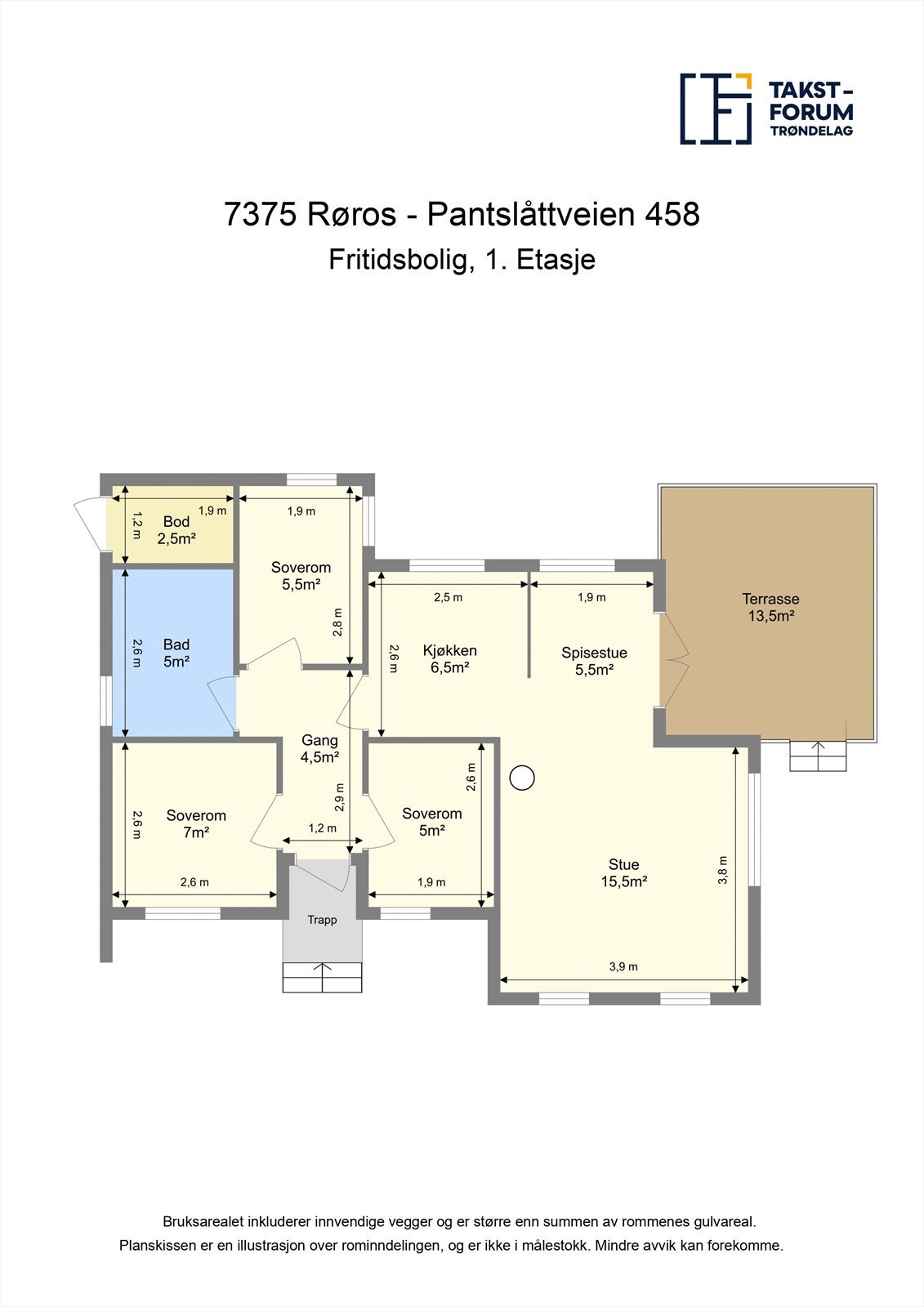 Planskisse hytte. Galleribilde