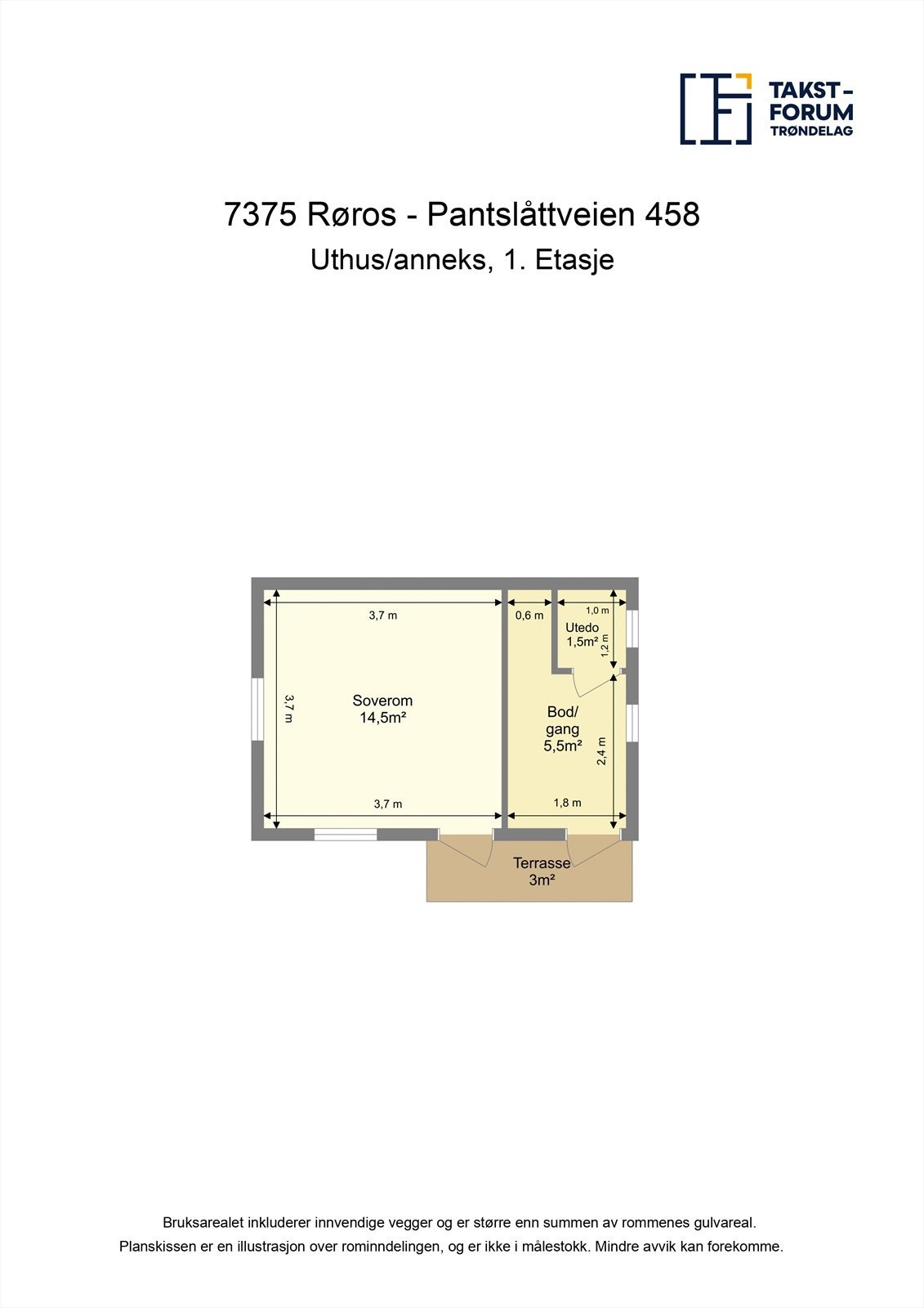 Planskisse anneks. Galleribilde