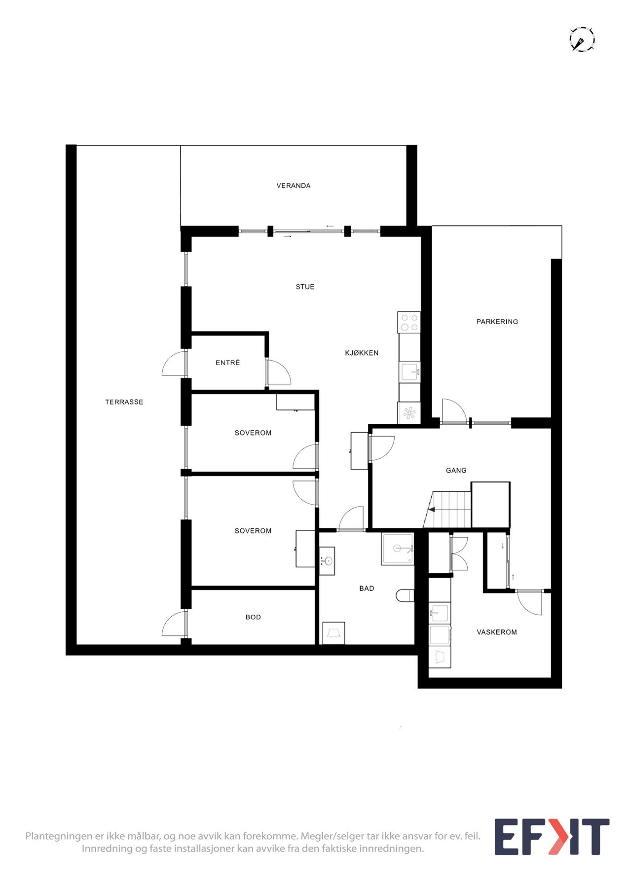 2D Plantegning - Underetasje. Galleribilde