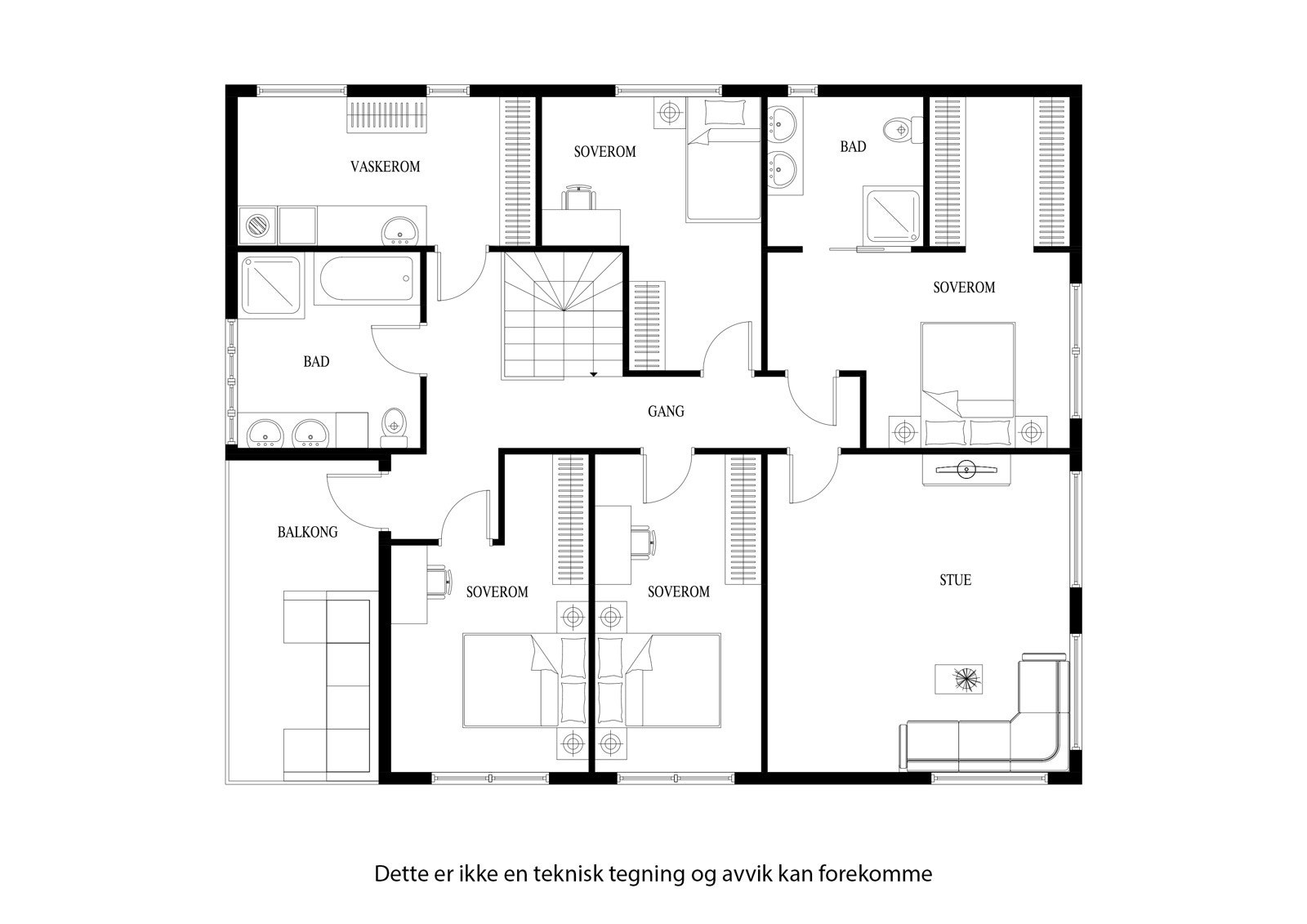 Plantegning 2. etg Galleribilde