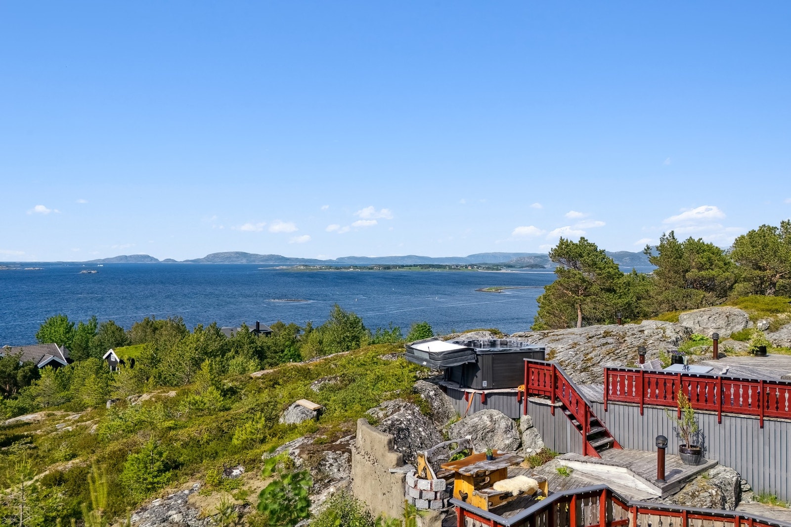 Uteområdet tilbyr gode muligheter for å skape separate soner for ulike aktiviteter. Galleribilde