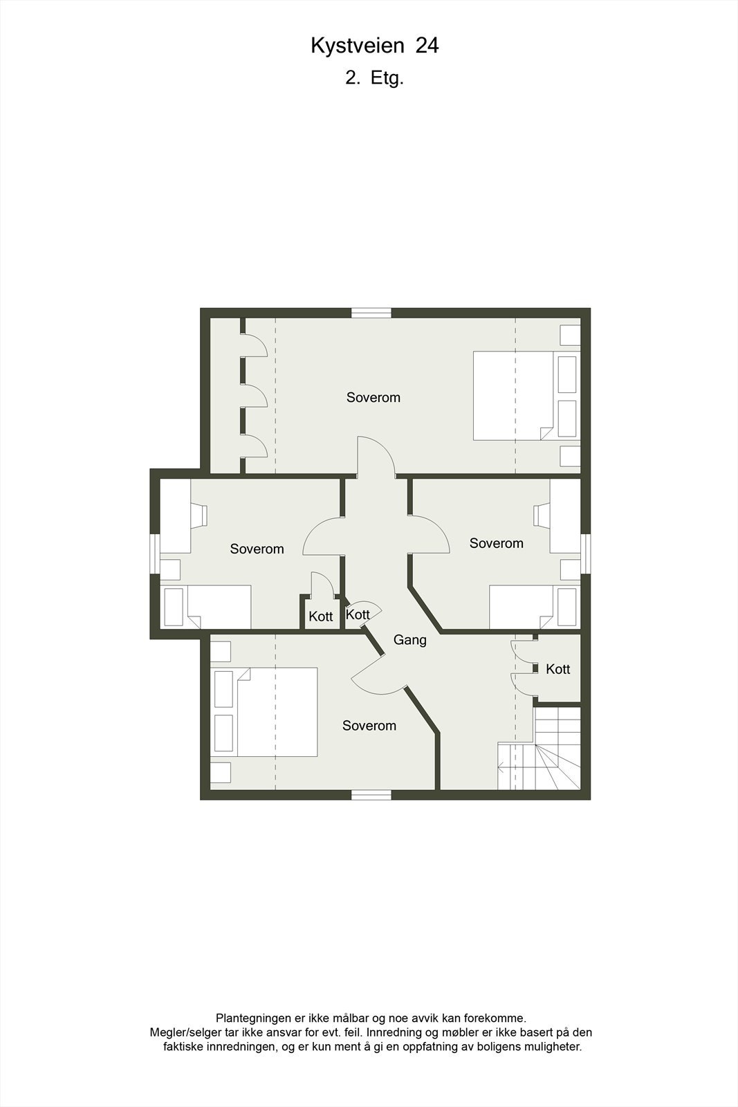 Planskisse loftsetasjen (2D) Galleribilde