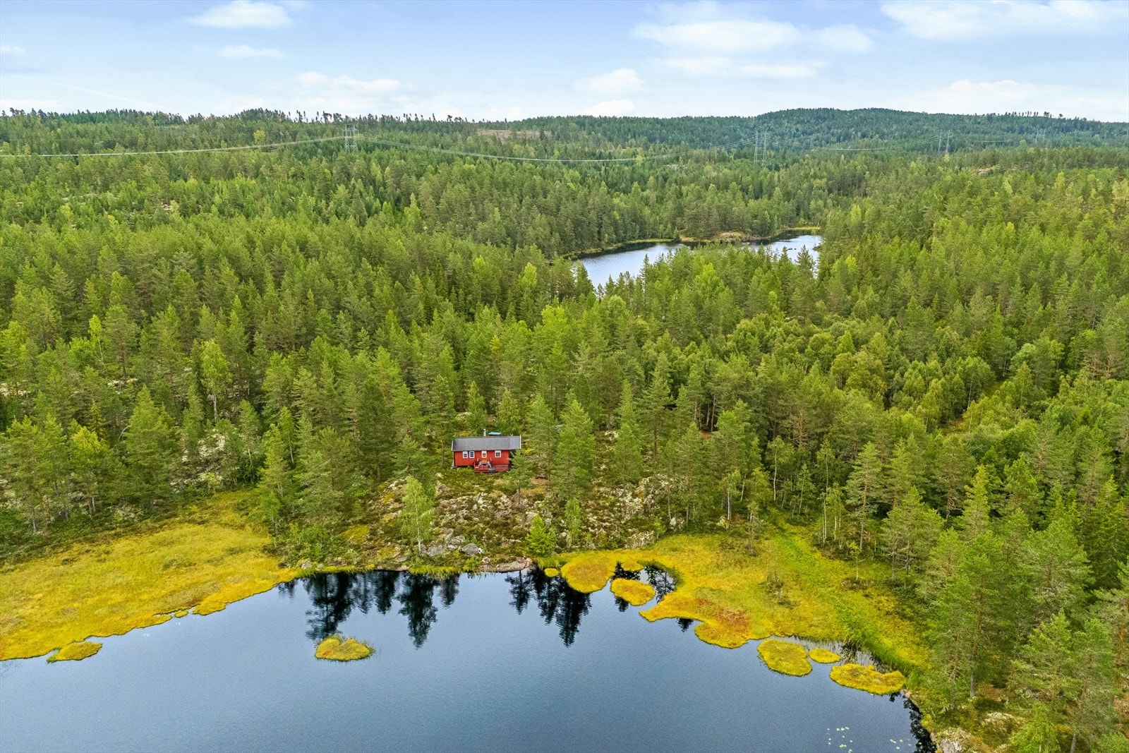 Sjarmerende skogshytte i idylliske omgivelser Galleribilde