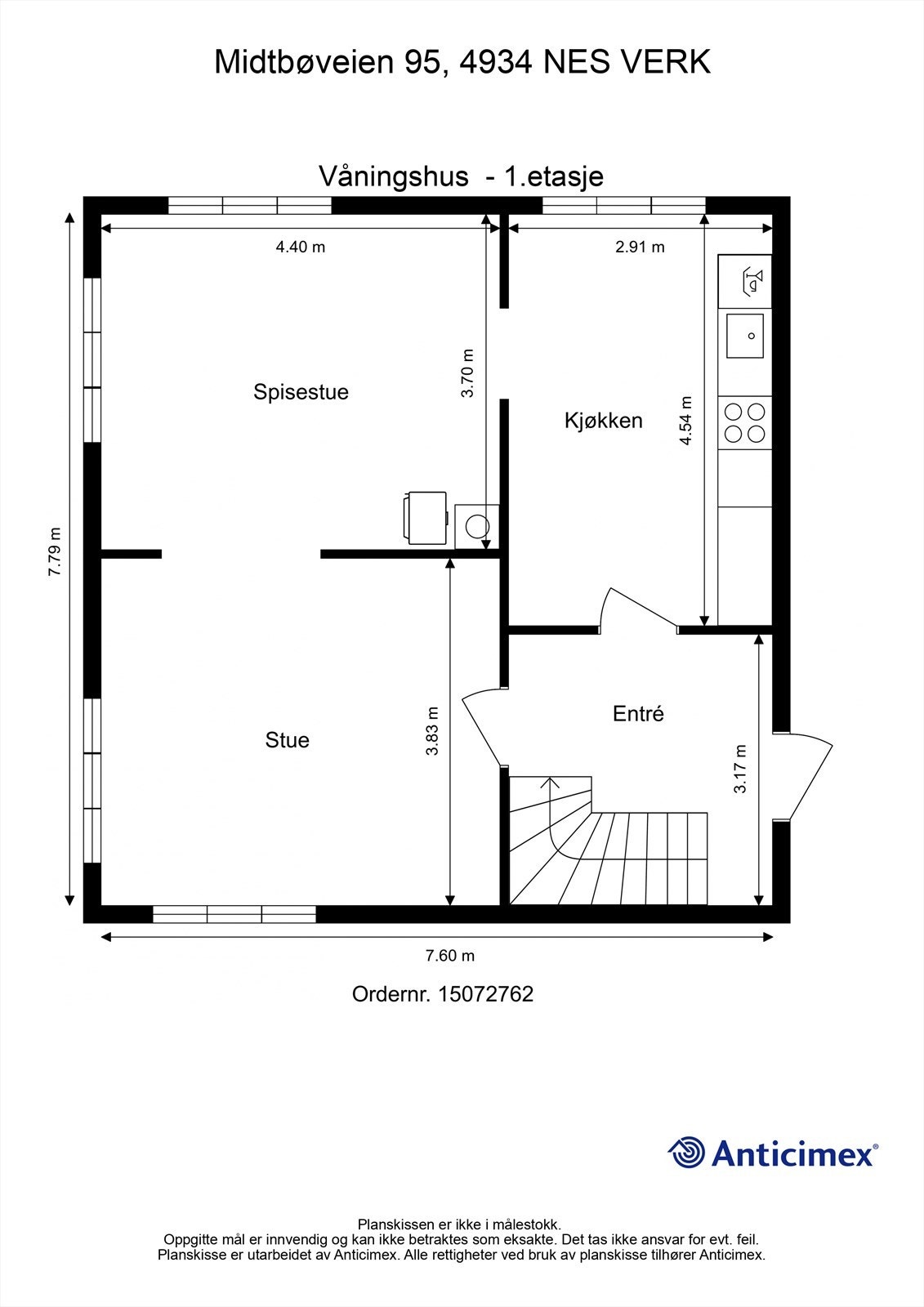 Plantegning 1. etasje Galleribilde