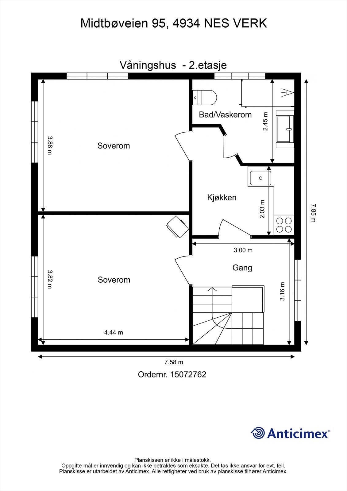 Plantegning 2. etasje Galleribilde