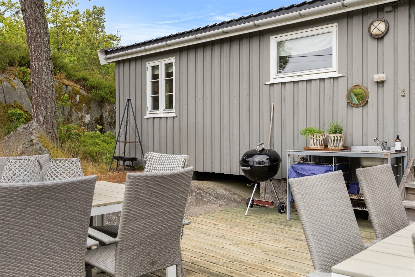 Utekjøkken for sommerdager Galleribilde