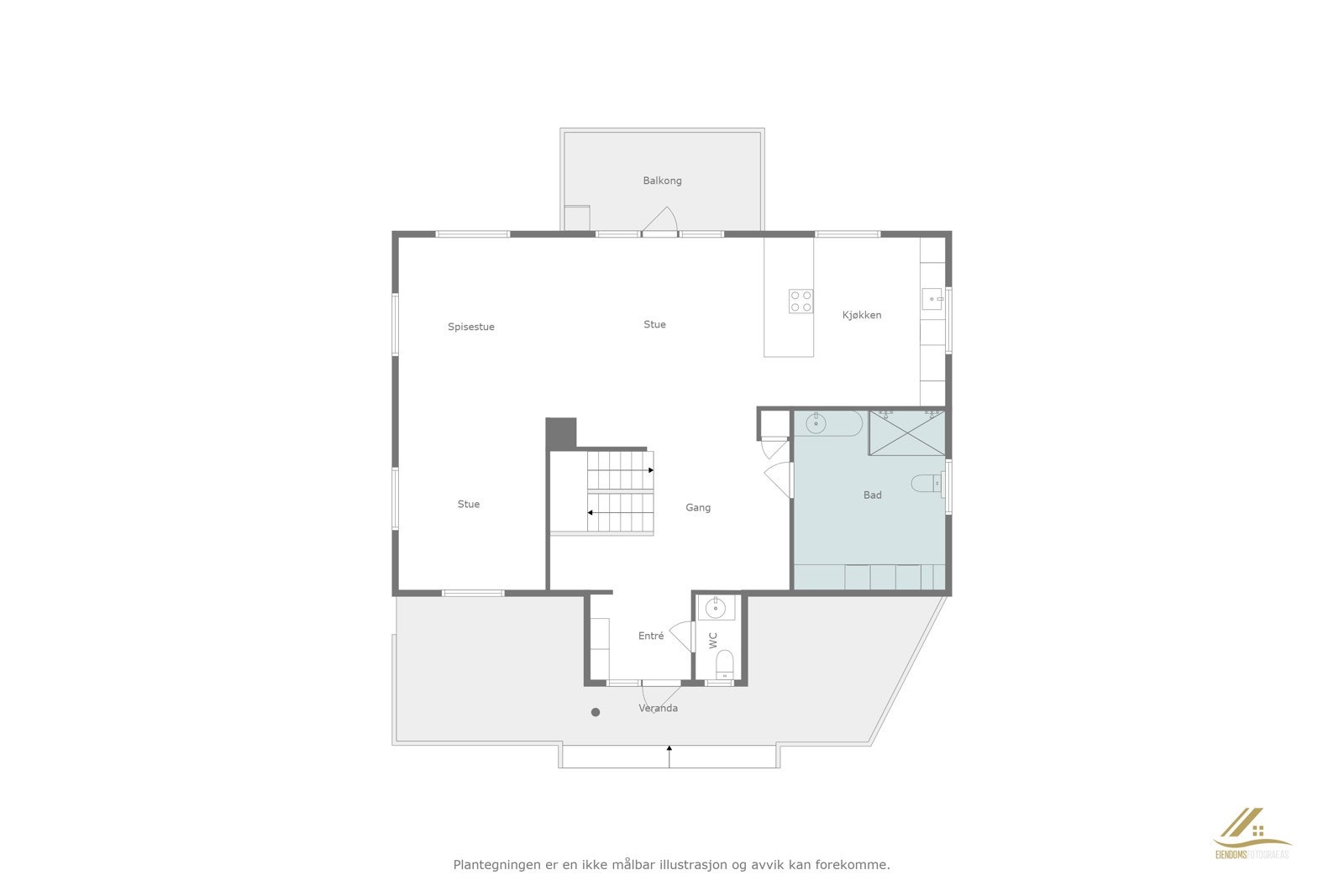 Plantegning 1. etasje. Galleribilde