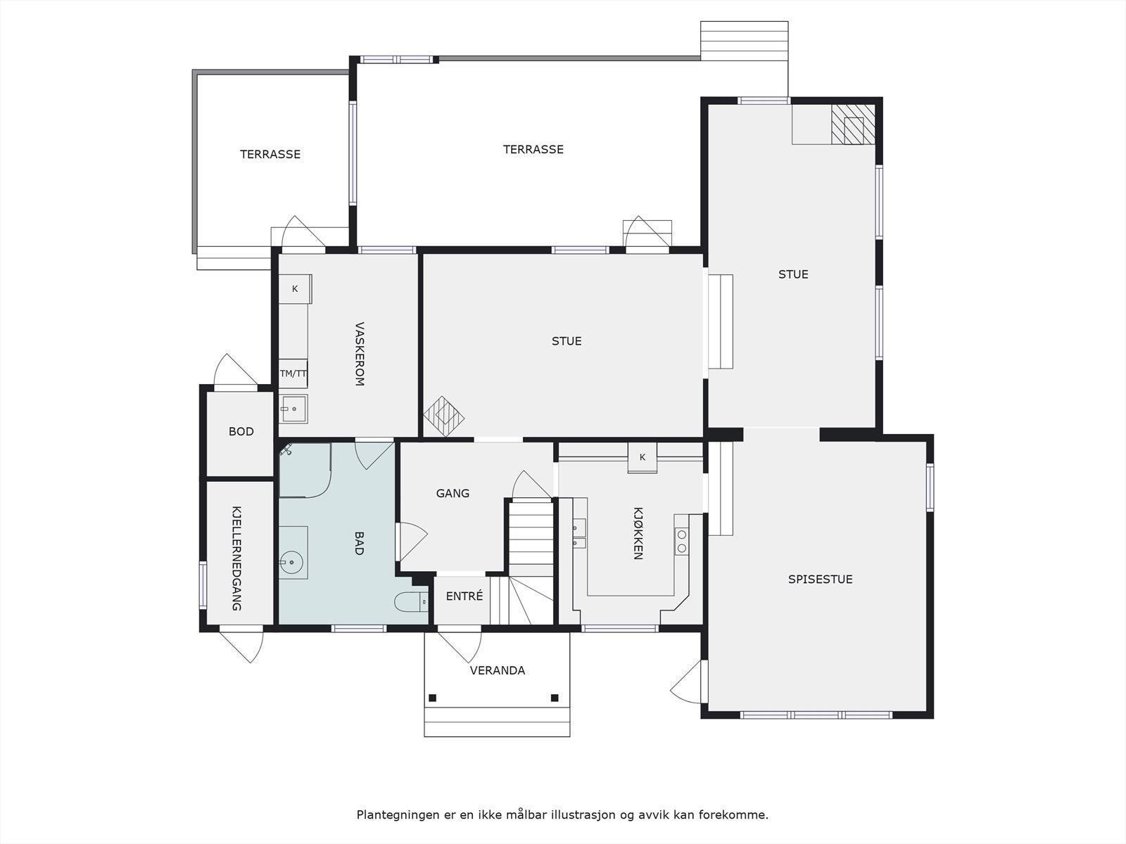 Plantegning 1. etasje. Galleribilde