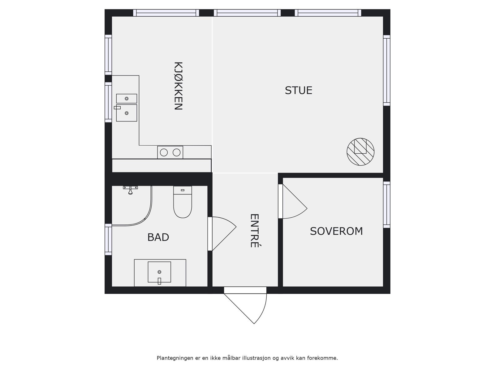 Planløsning anneks Galleribilde