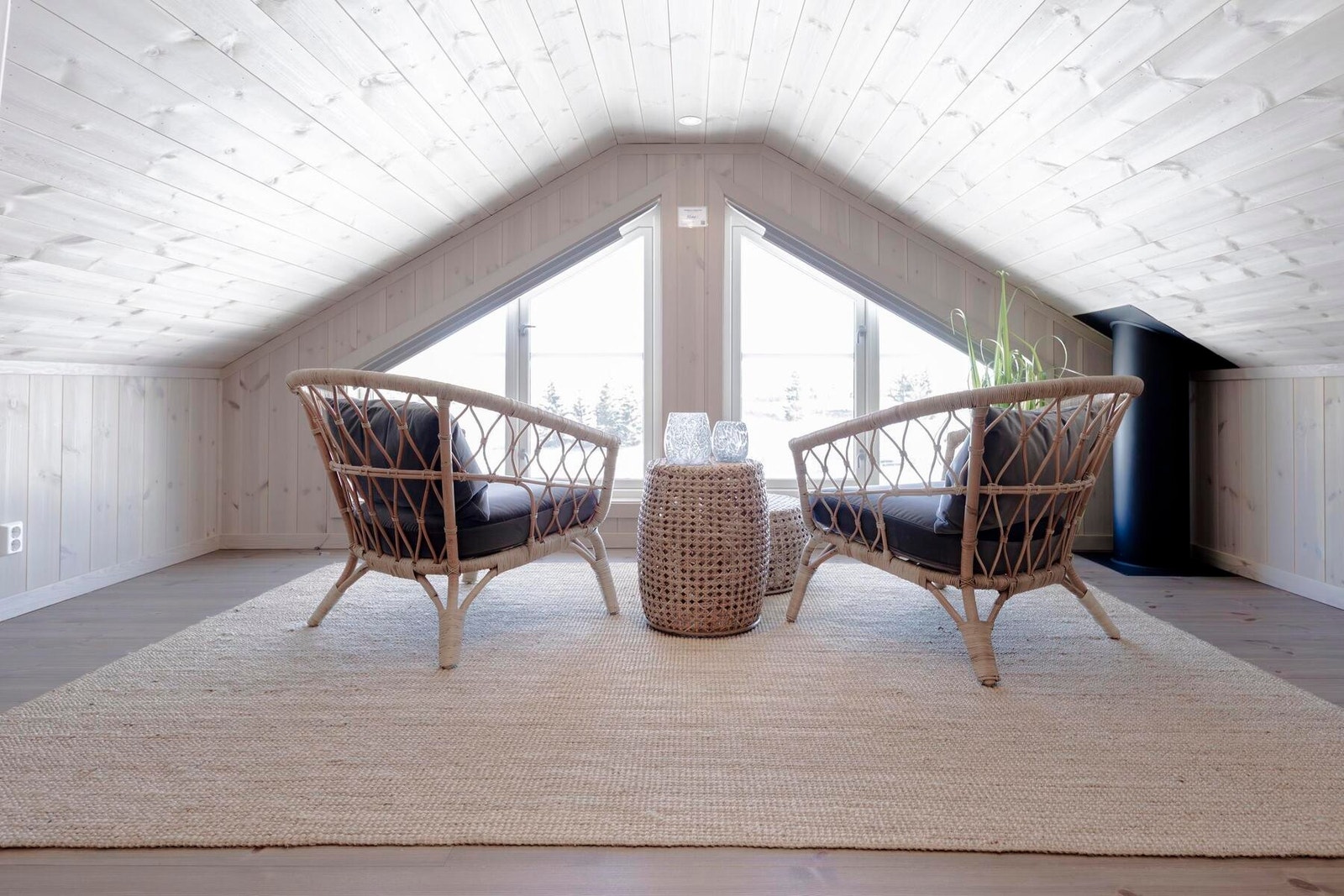 I hemsetasjen får du et loftsrom som også blir ekstra utvidet i panoramamodellen. Foto fra en tilsvarende modell. Galleribilde