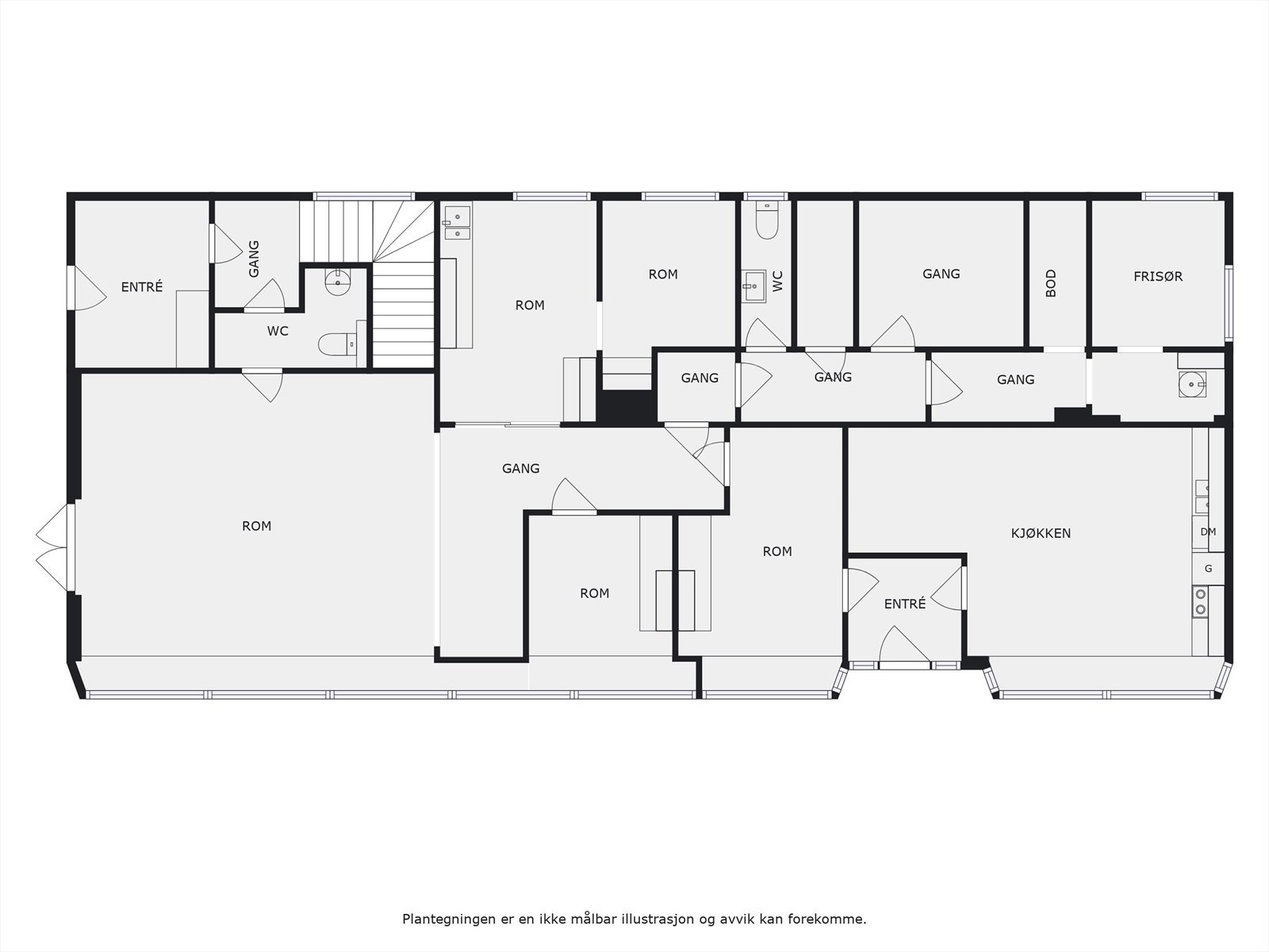 Plantegning 1. etasje, næringsseksjon. Galleribilde
