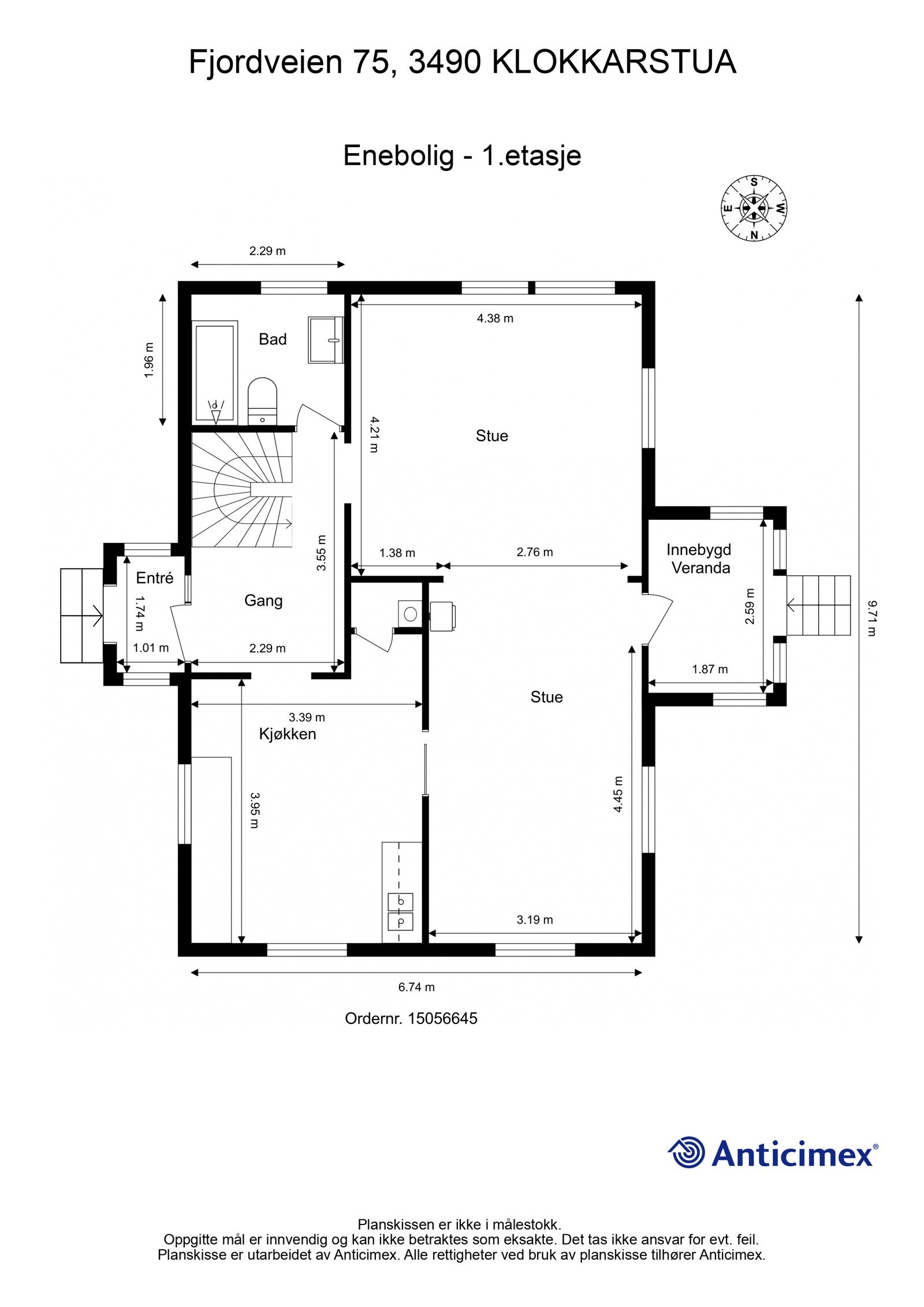 Plantegning 1.etasje. Galleribilde