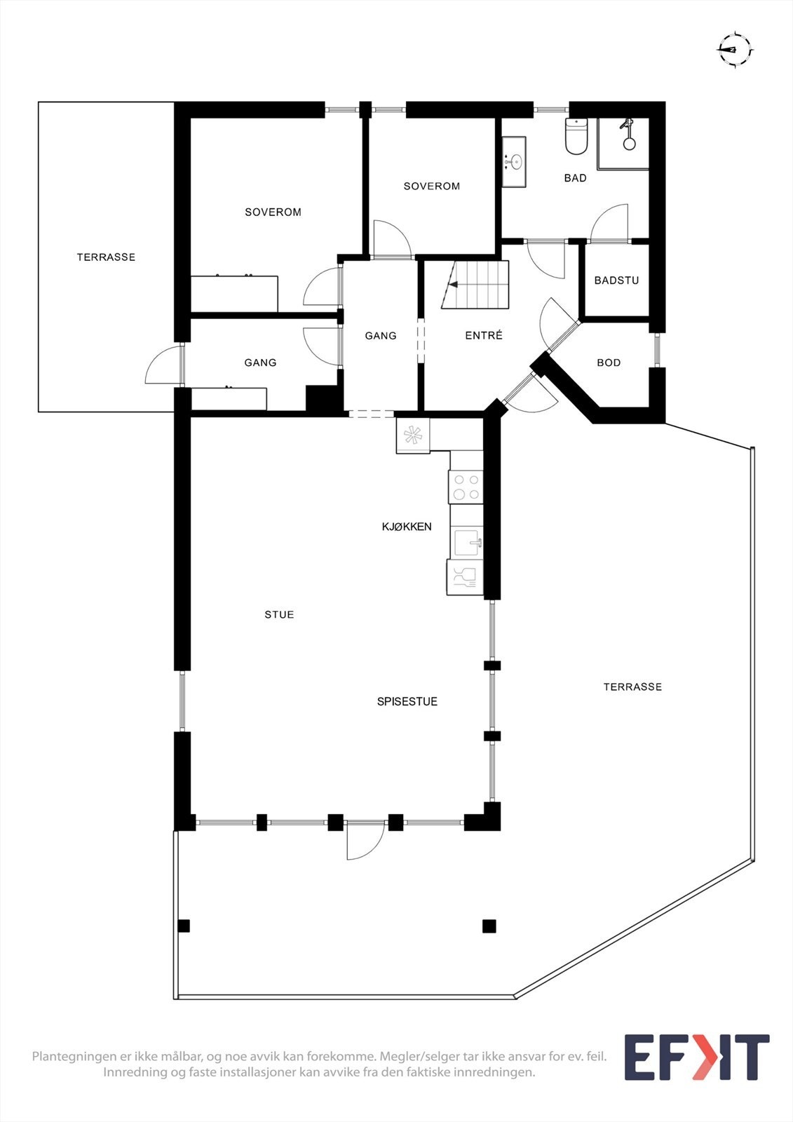 Plantegninger 1. etasje Galleribilde