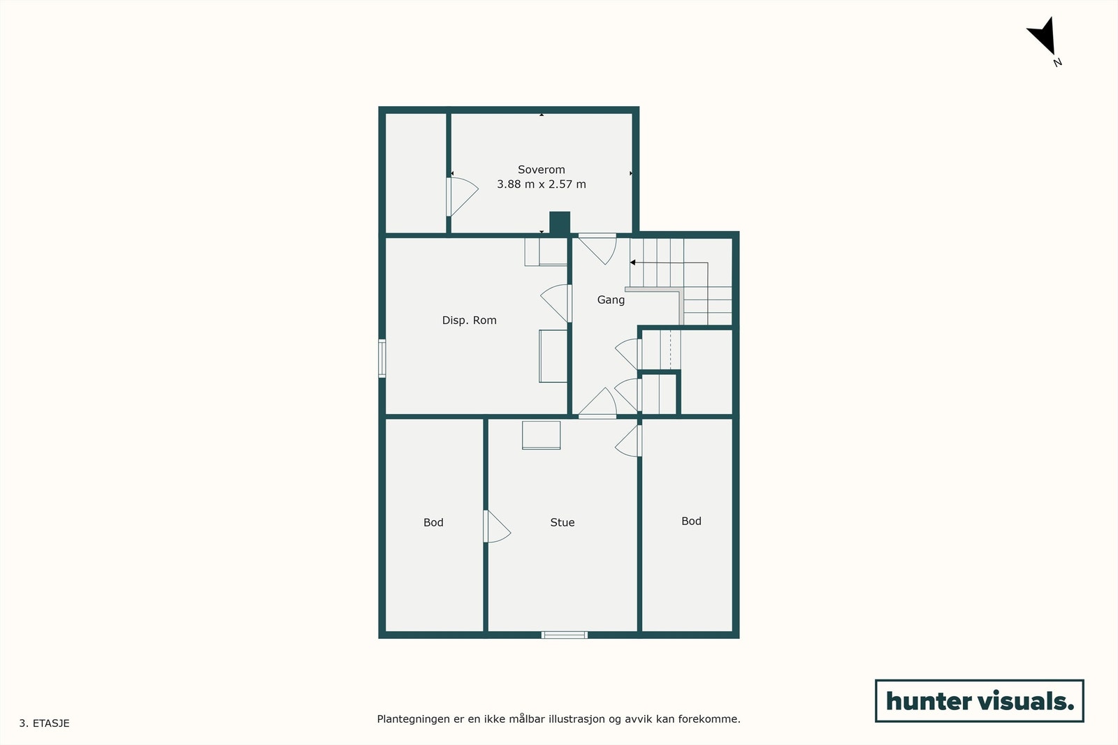 Plantegning loft Galleribilde