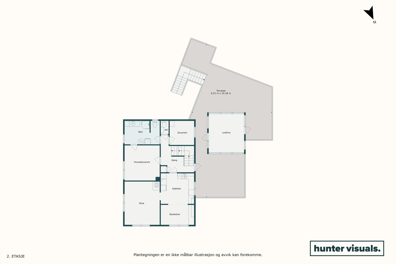 Plantegning hovedetasje Galleribilde