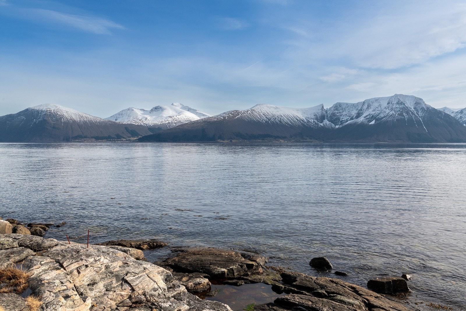 Fantastisk utsikt og rolige omgivelser ved sjøen like nedenfor hytten Galleribilde