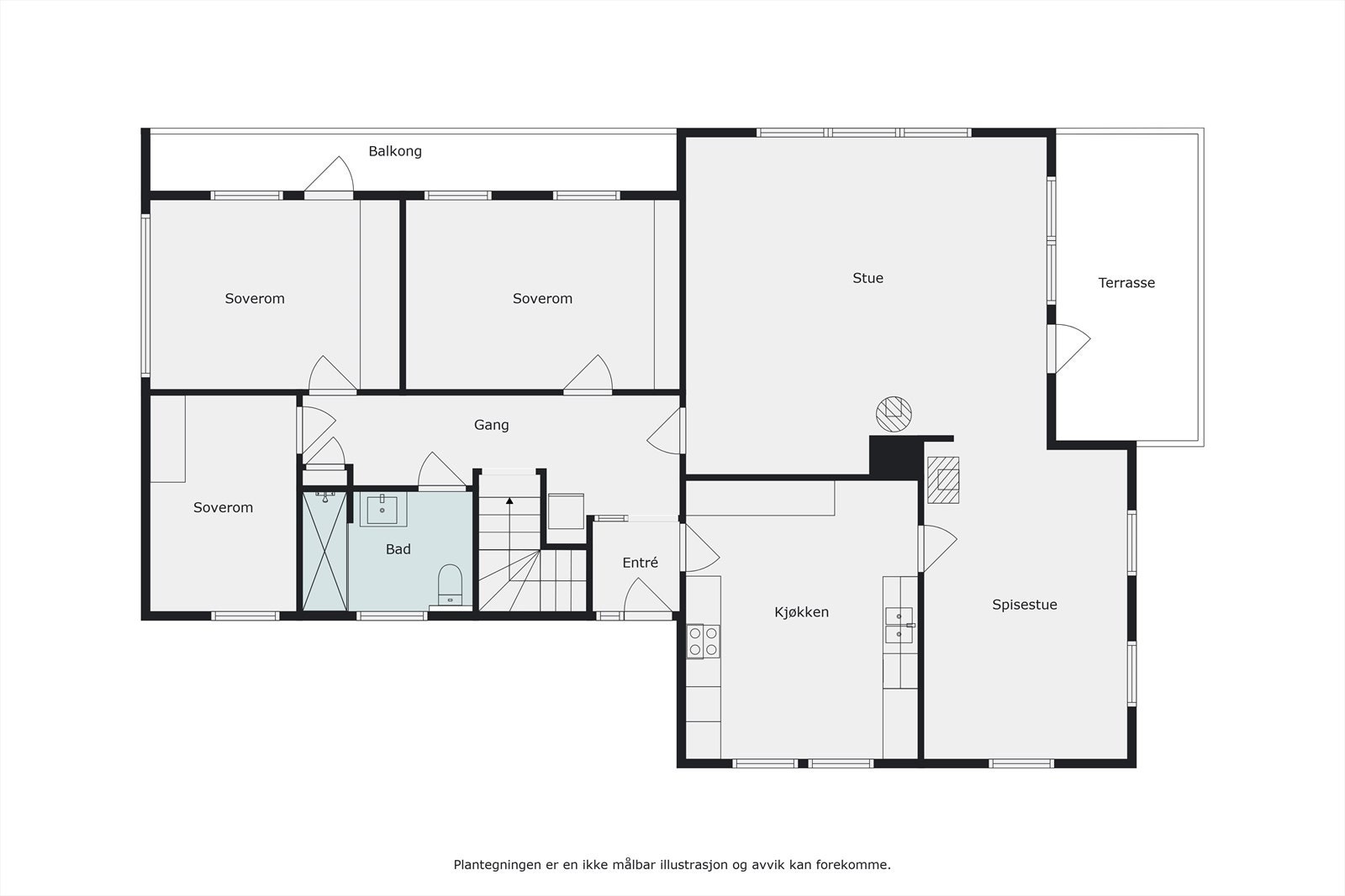 Plantegning, 1. etg. Galleribilde
