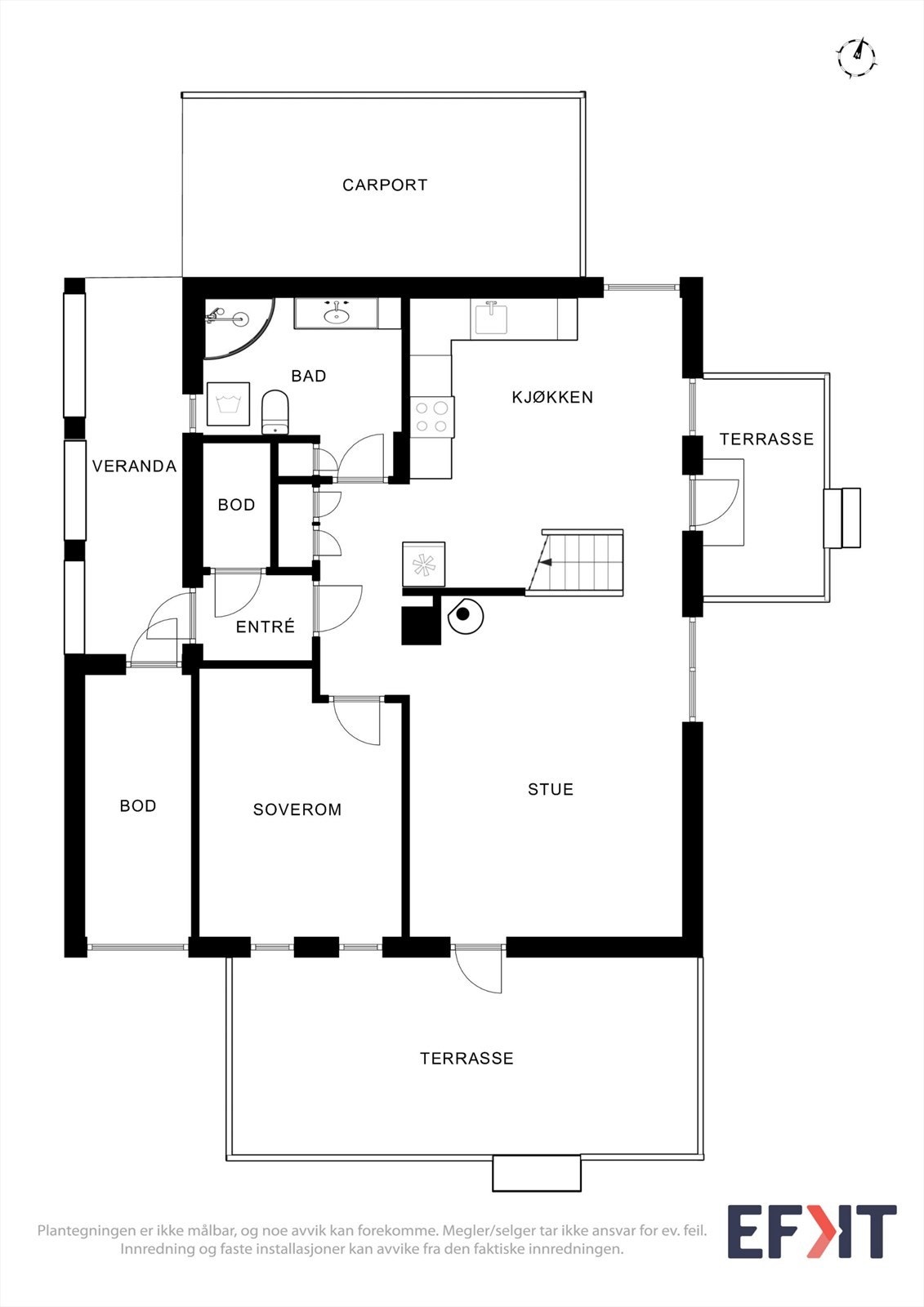 Plantegning 1. etasje Galleribilde