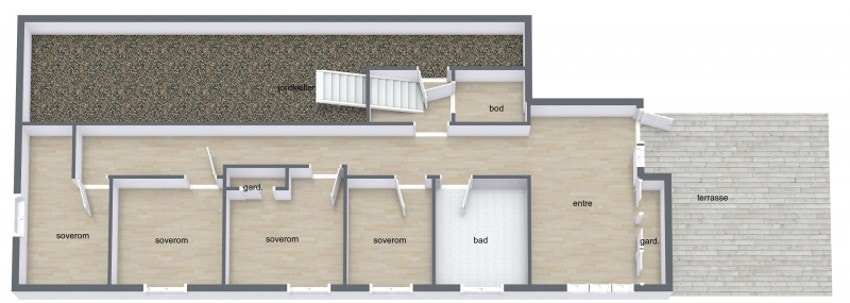 Plantegning underetasje Galleribilde