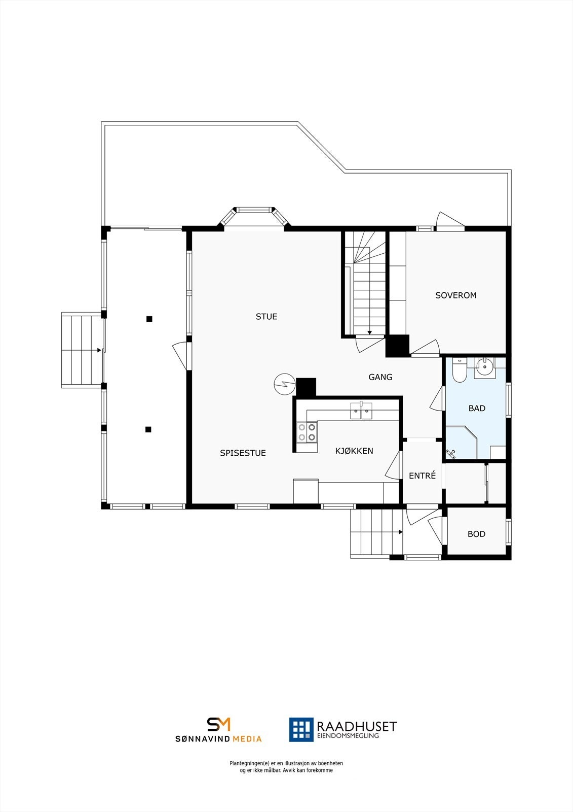 2D Plantegning | 1. Etasje Galleribilde