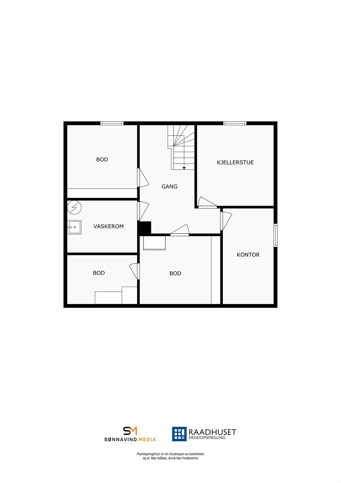 2D Plantegning | Underetasje Galleribilde