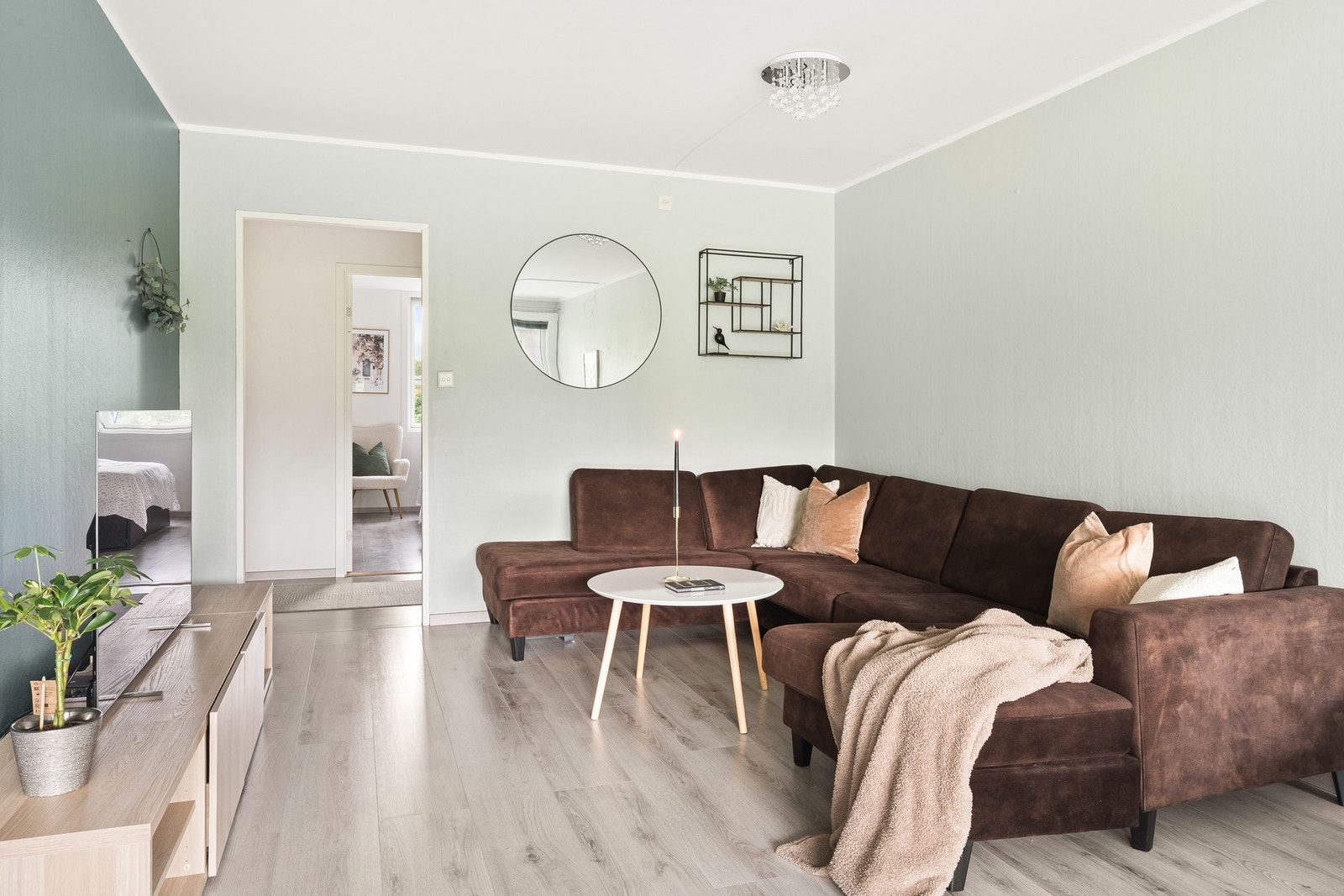 Stuen måles til 39,4 kvm. Galleribilde