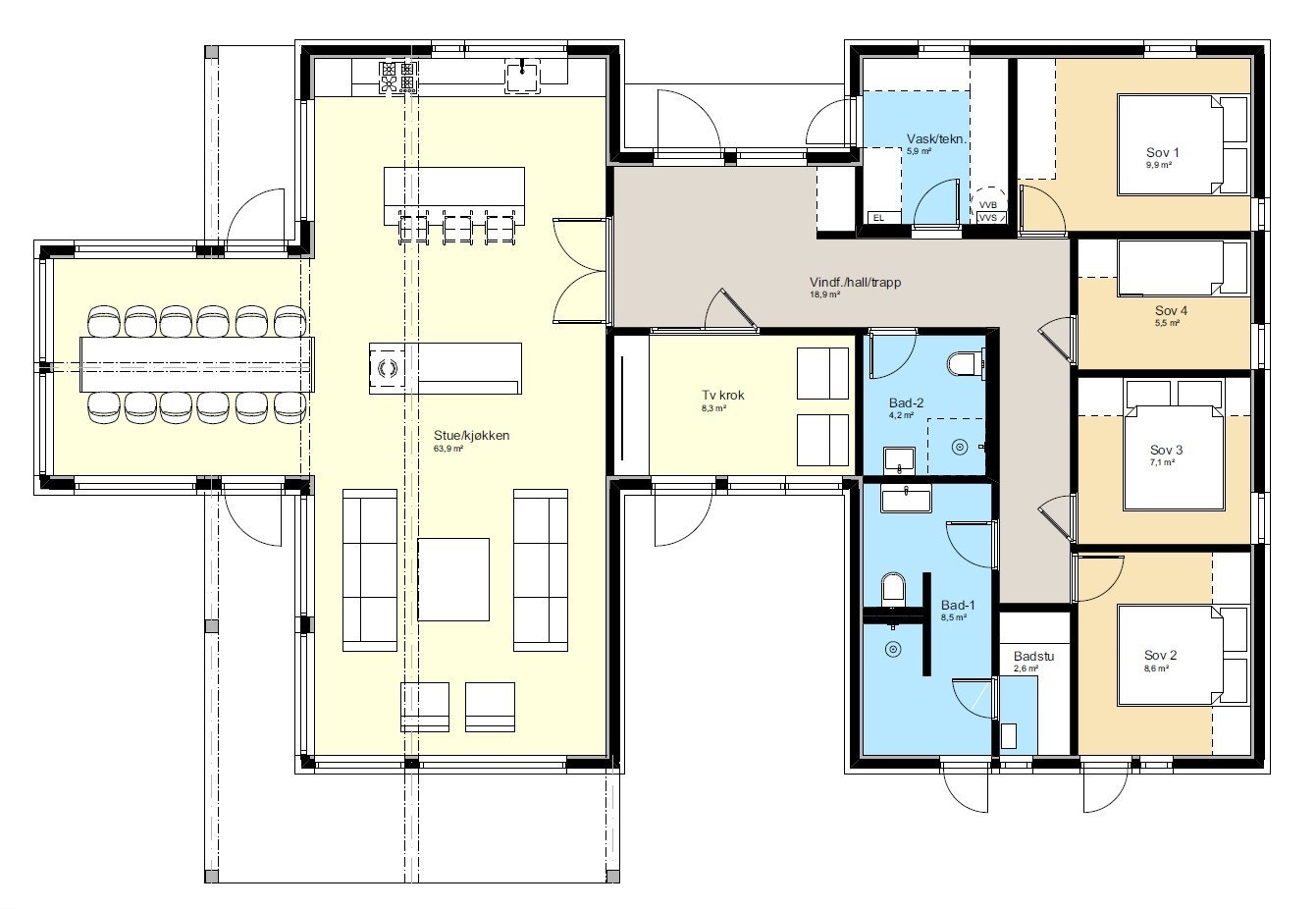 Planskisse, Sjemmedalhytta H-150 Galleribilde