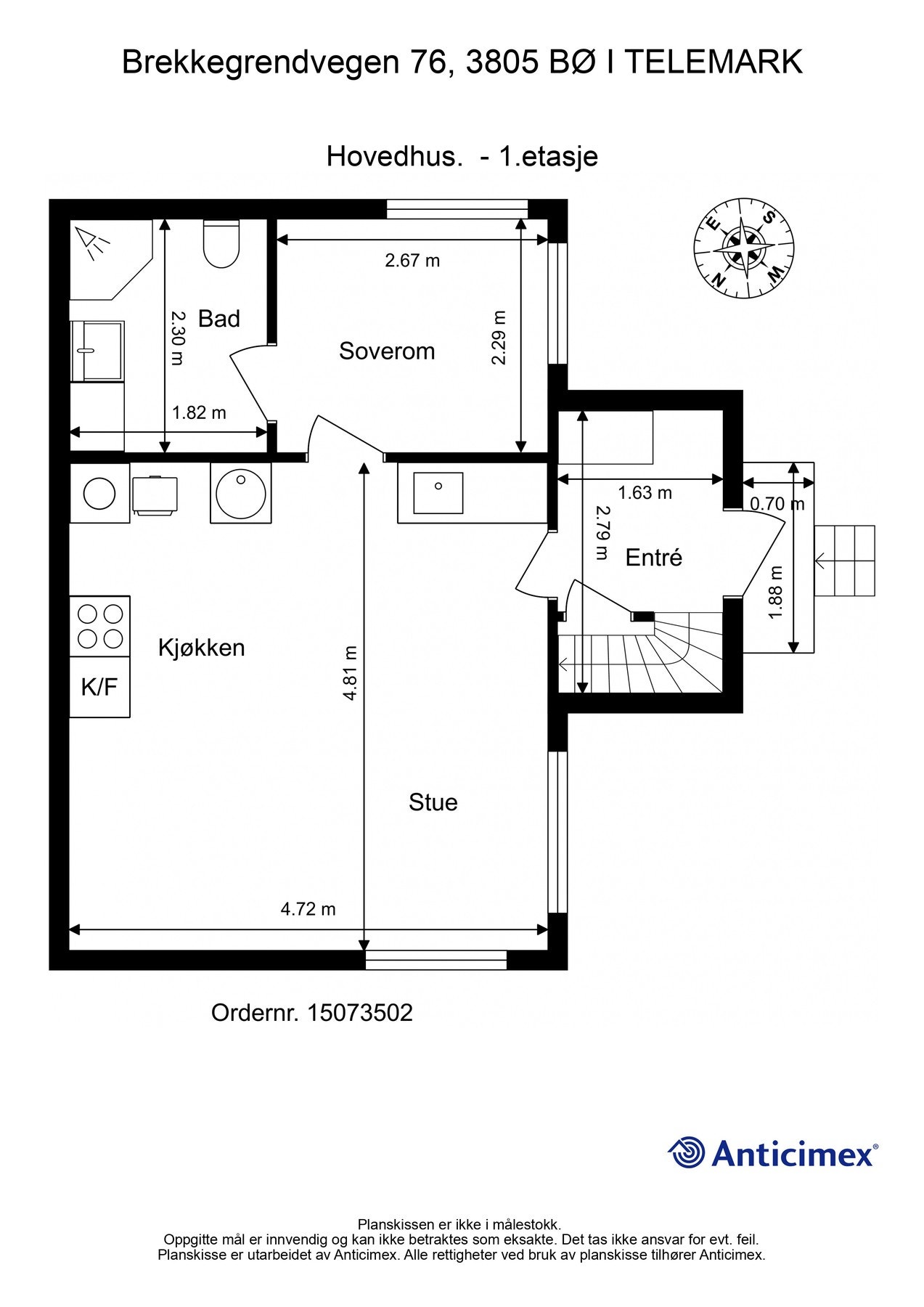 Plantegning 1. etasje Galleribilde