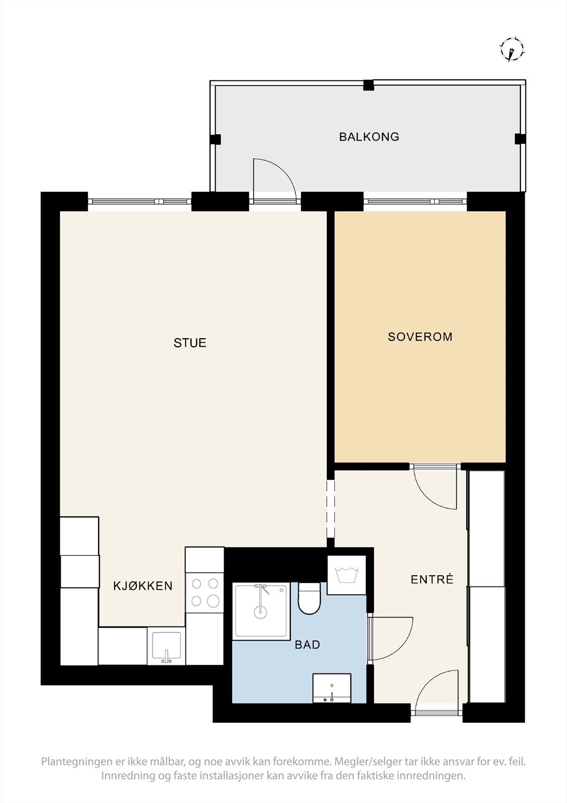 Leiligheten har en fin planløning med en god rominndeling. Galleribilde