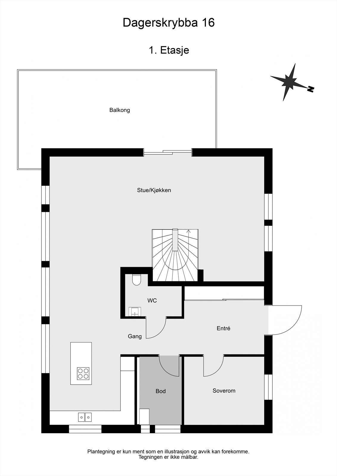 2 D plantegning 1. etasje Galleribilde