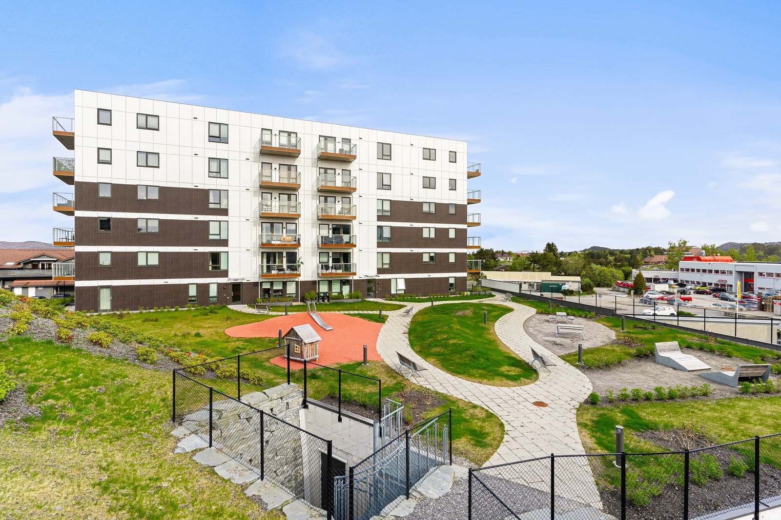 Det er flotte felles uteområder. Galleribilde