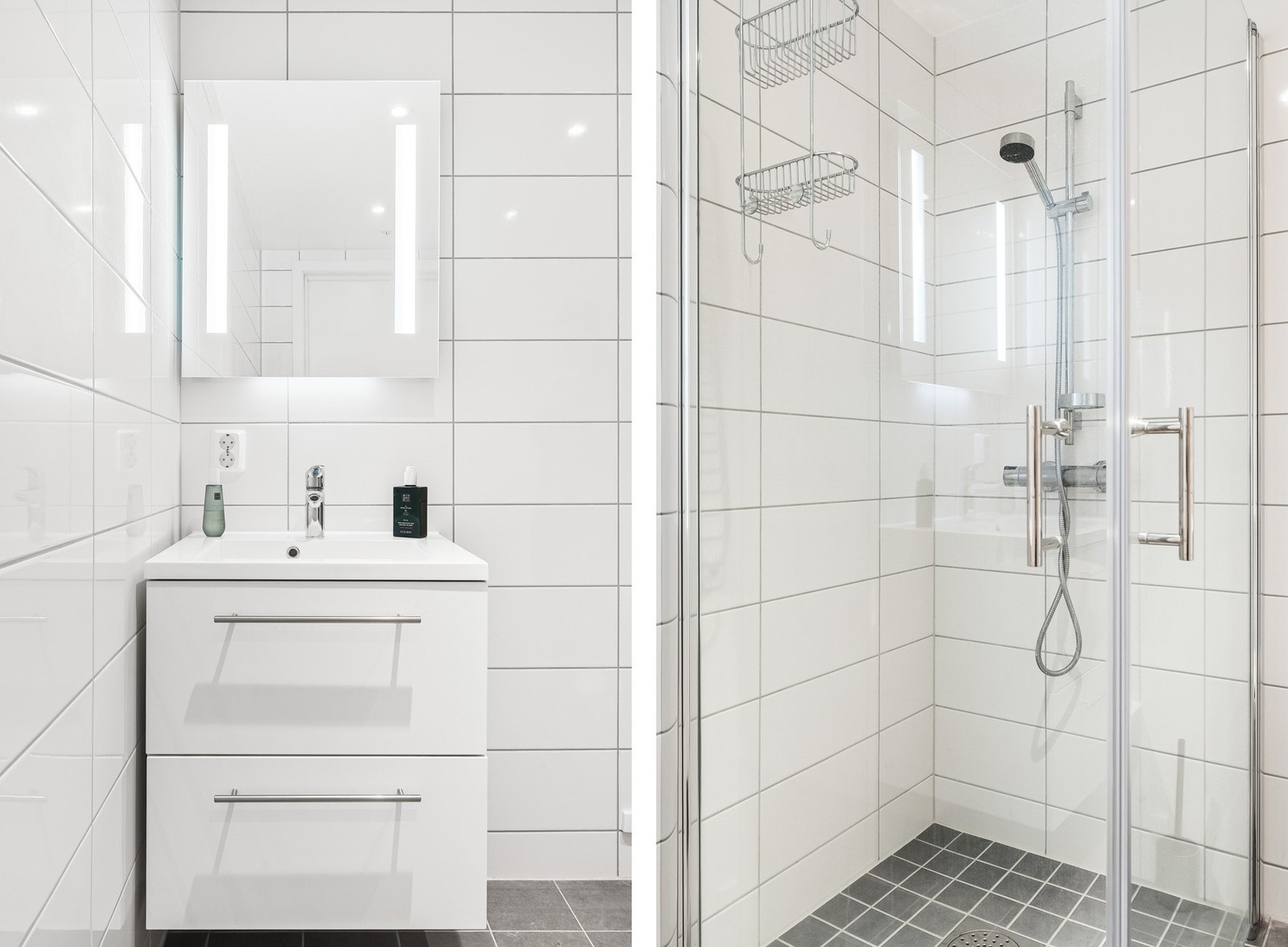 Det er gulvvarme, samt opplegg for vaskemaskin. Galleribilde