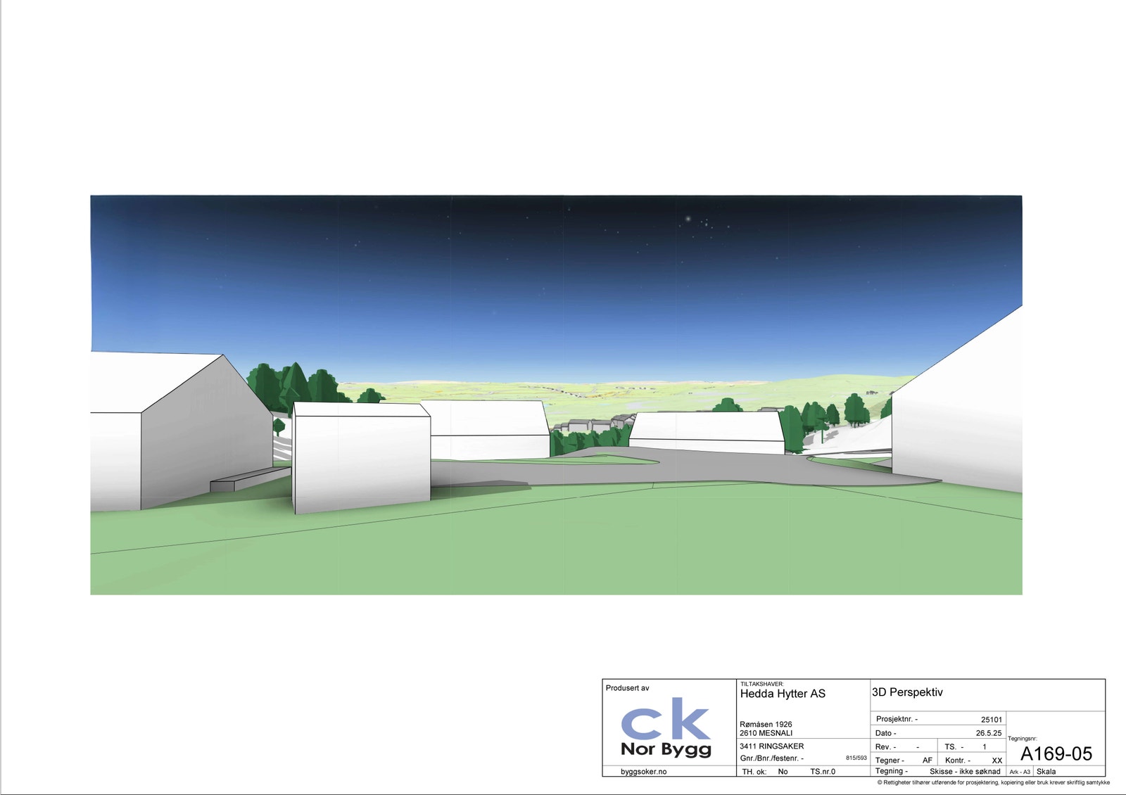 Utsyn nedover mot Mesna Galleribilde