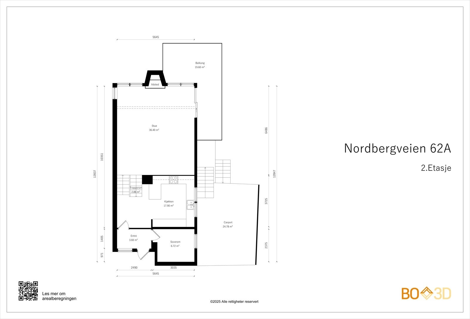 Boligen går over 4 halvetasjer: entré, soverom, kjøkken og stue med utgang til terrasse på 20 kvm i de to øvre etasjeplanene ... Galleribilde